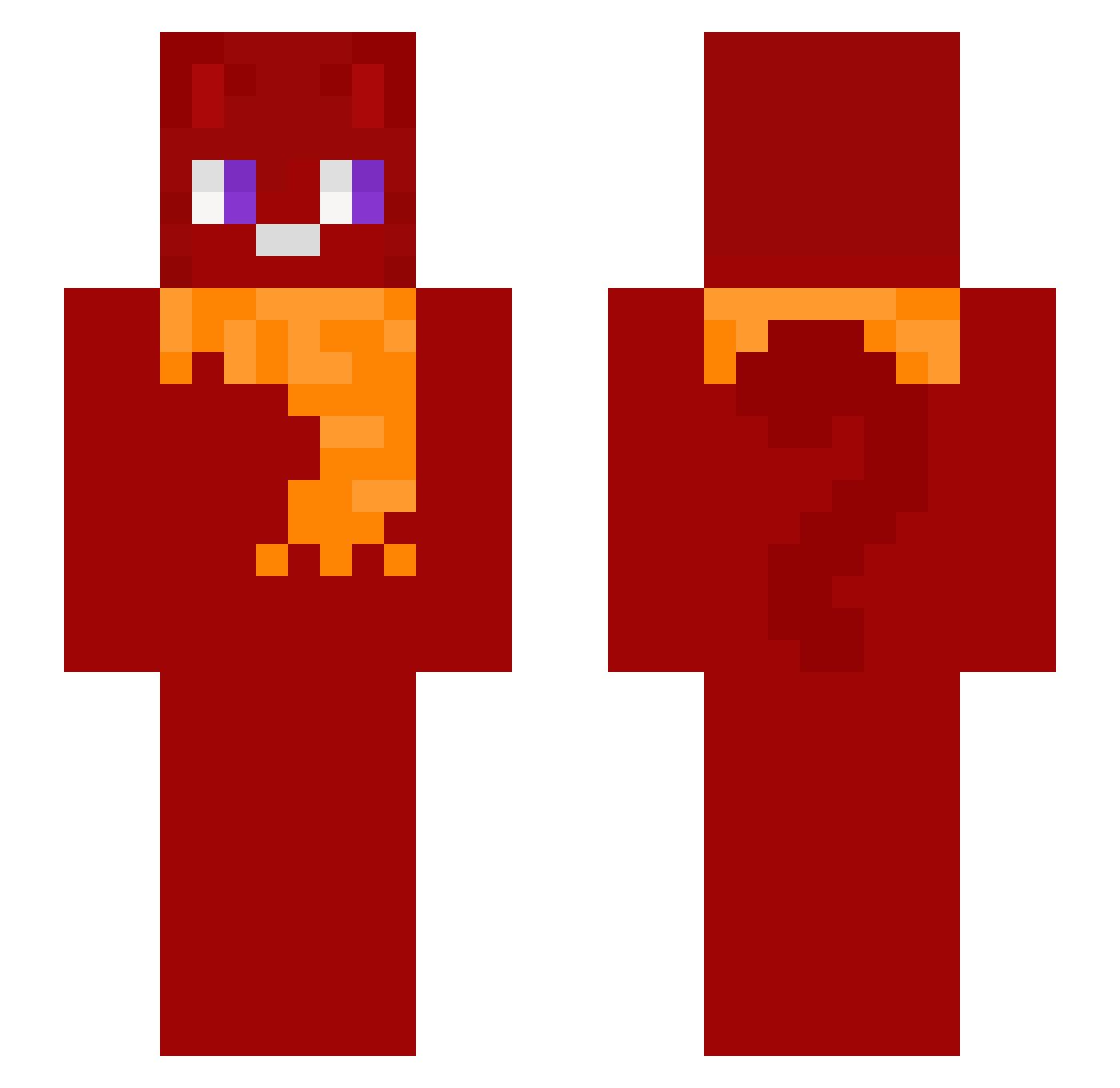 7_4j Minecraft skin, front and back view
