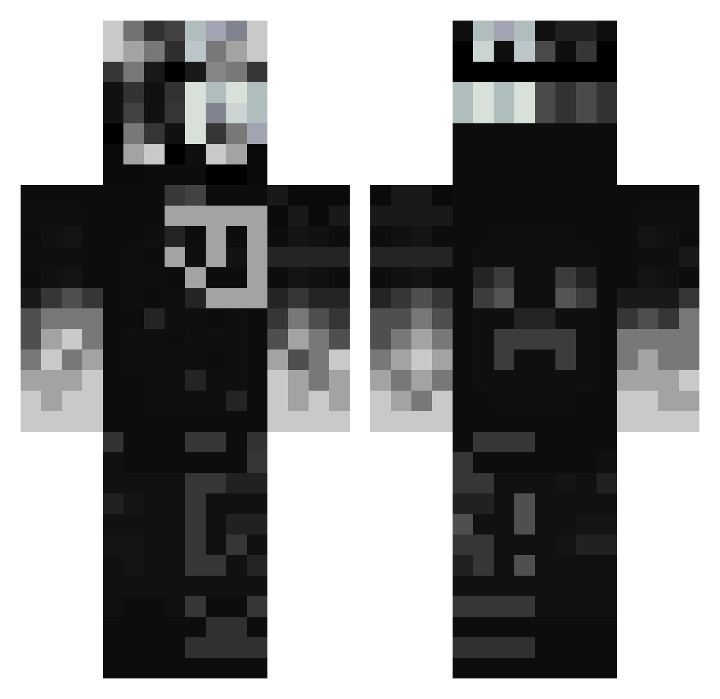 zPhoenyx Minecraft skin, front and back view