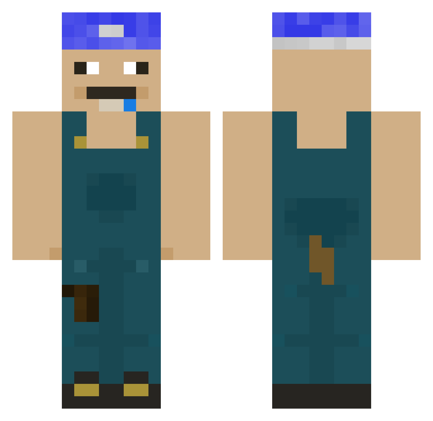 jgls Minecraft skin, front and back view