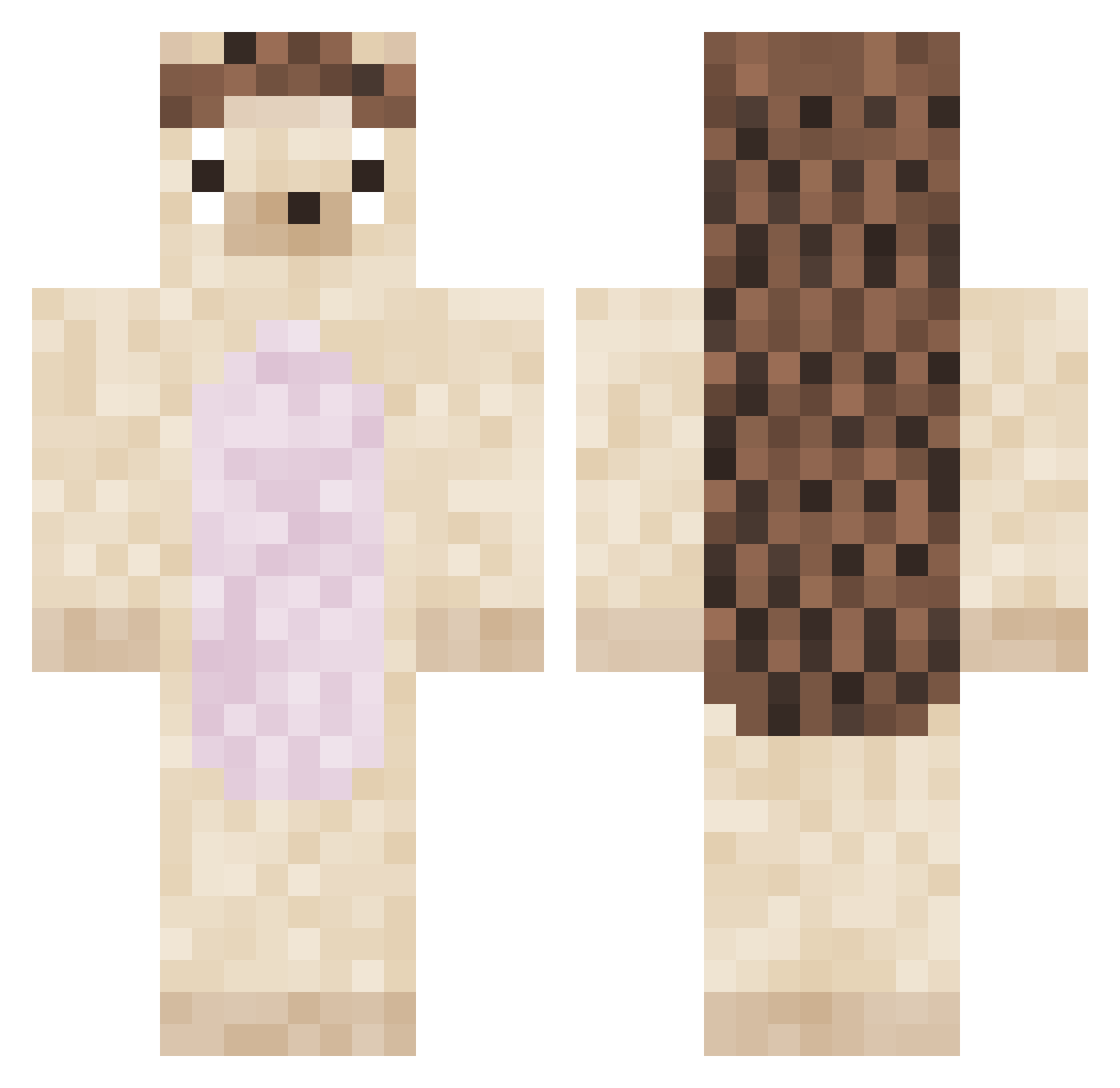 hedgehog1810 Minecraft skin, front and back view
