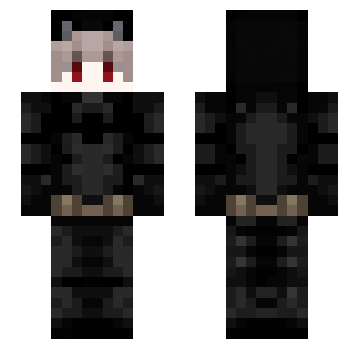 Souk Minecraft skin, front and back view