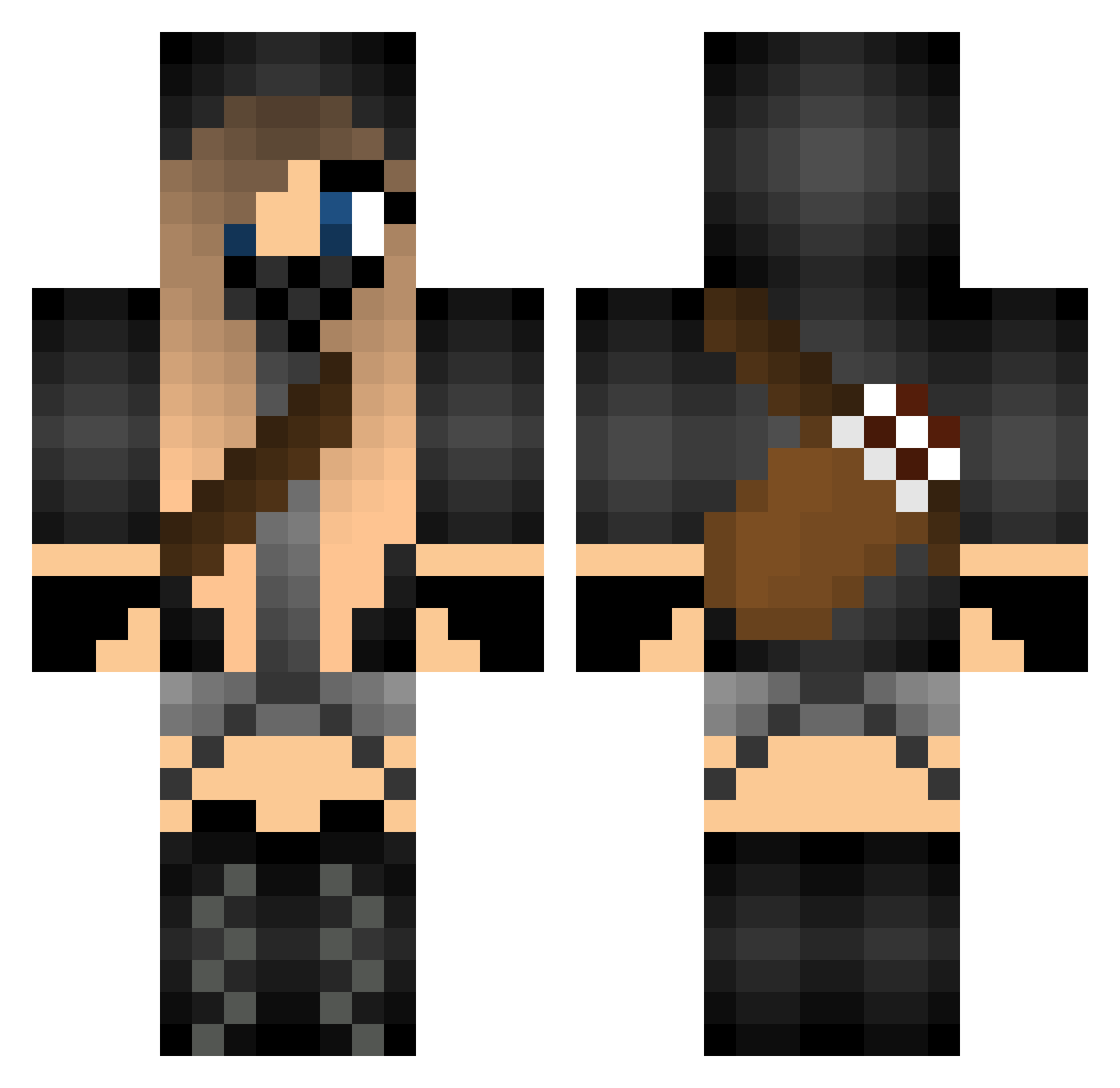xXSparkleXx Minecraft skin, front and back view