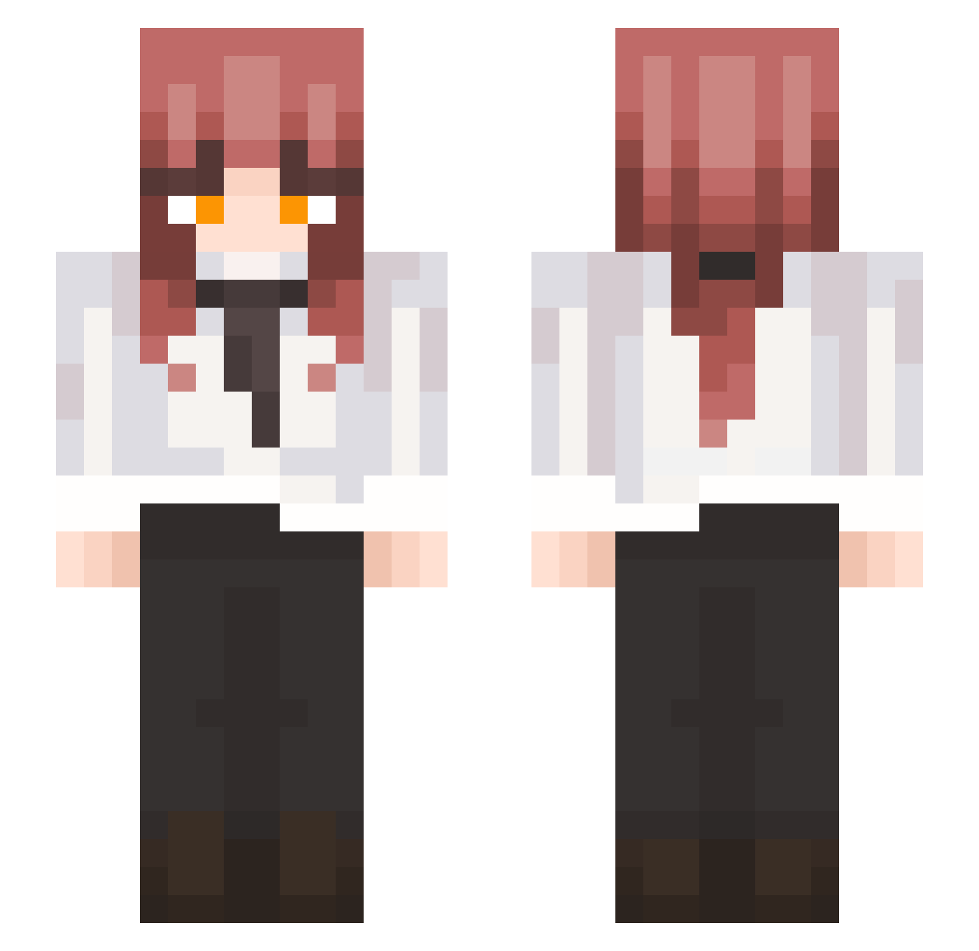 Windeh Minecraft skin, front and back view