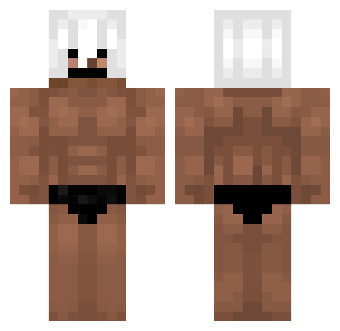 sharoebb Minecraft skin, front and back view