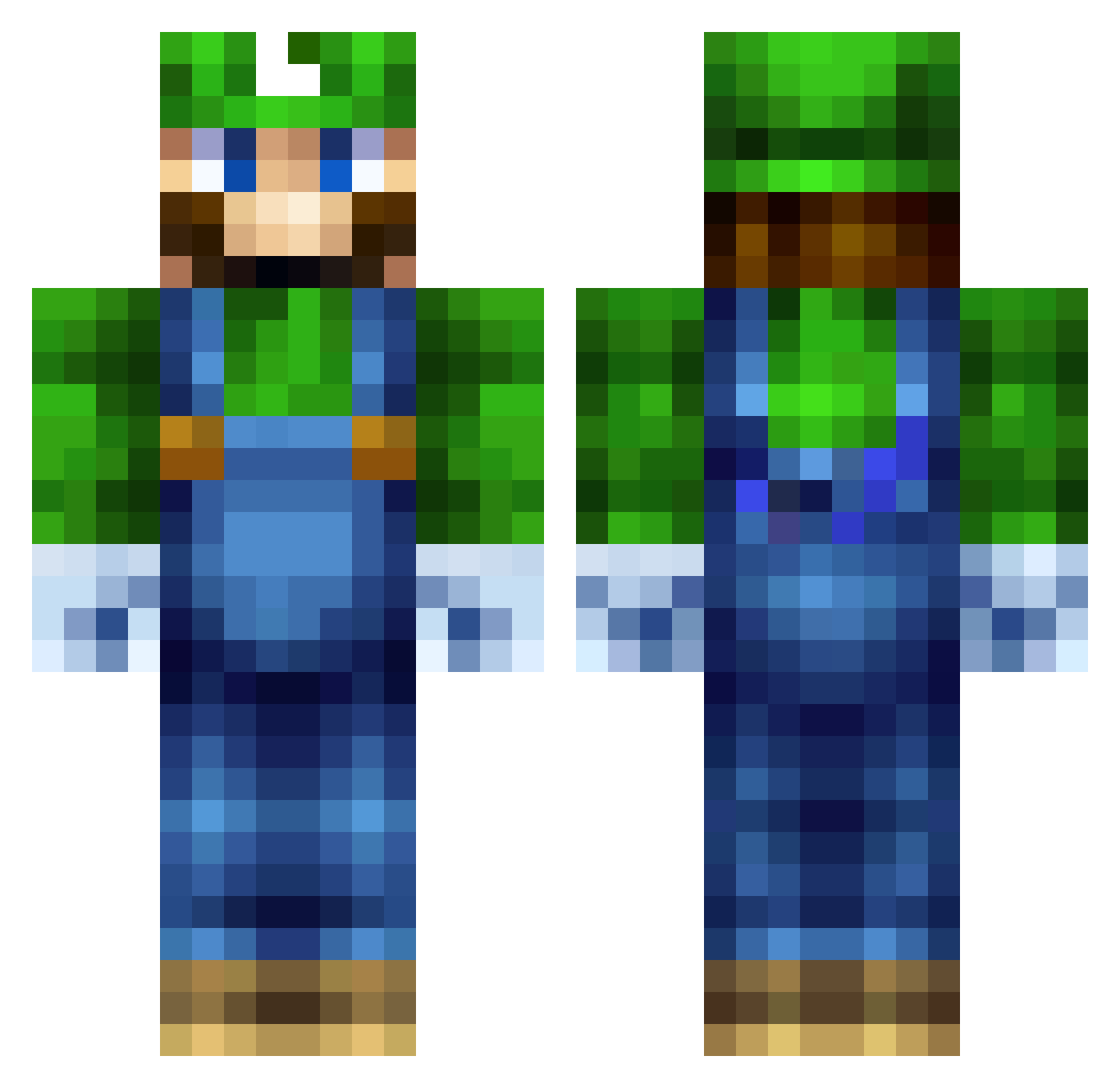 CJ_TheBest Minecraft skin, front and back view