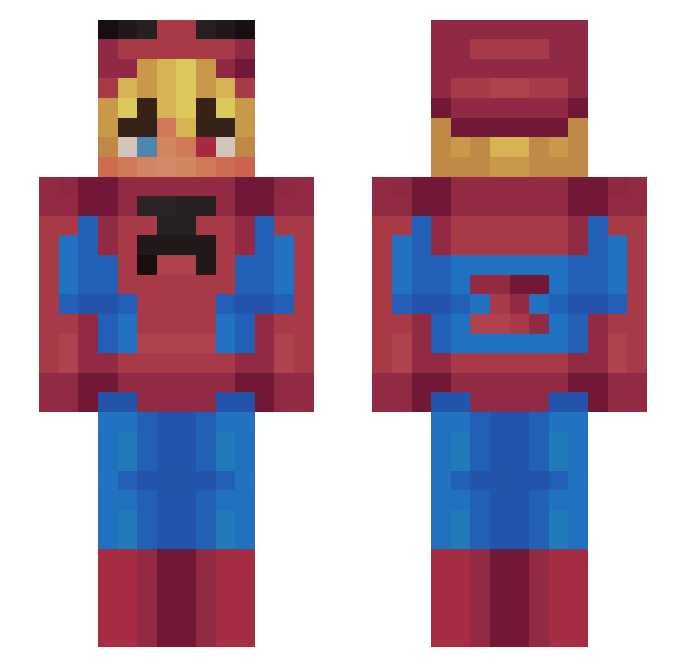 k1rofv Minecraft skin, front and back view