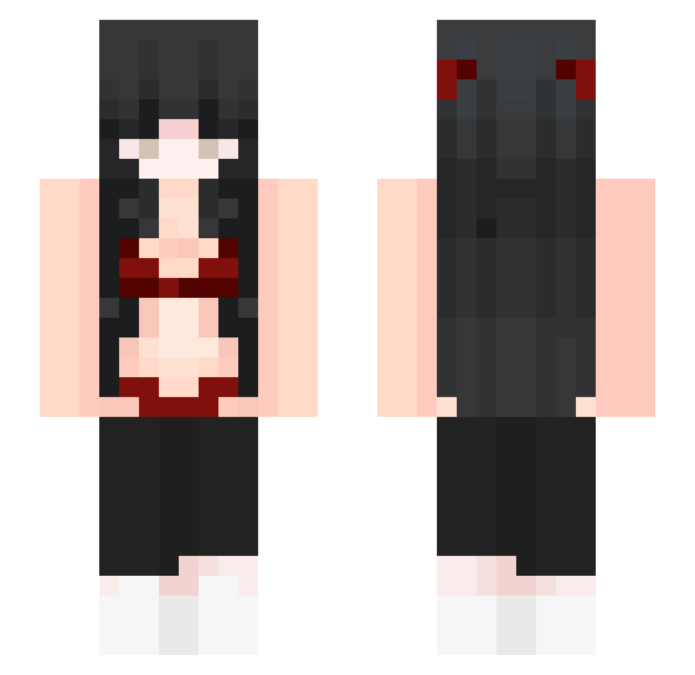 ve__ Minecraft skin, front and back view