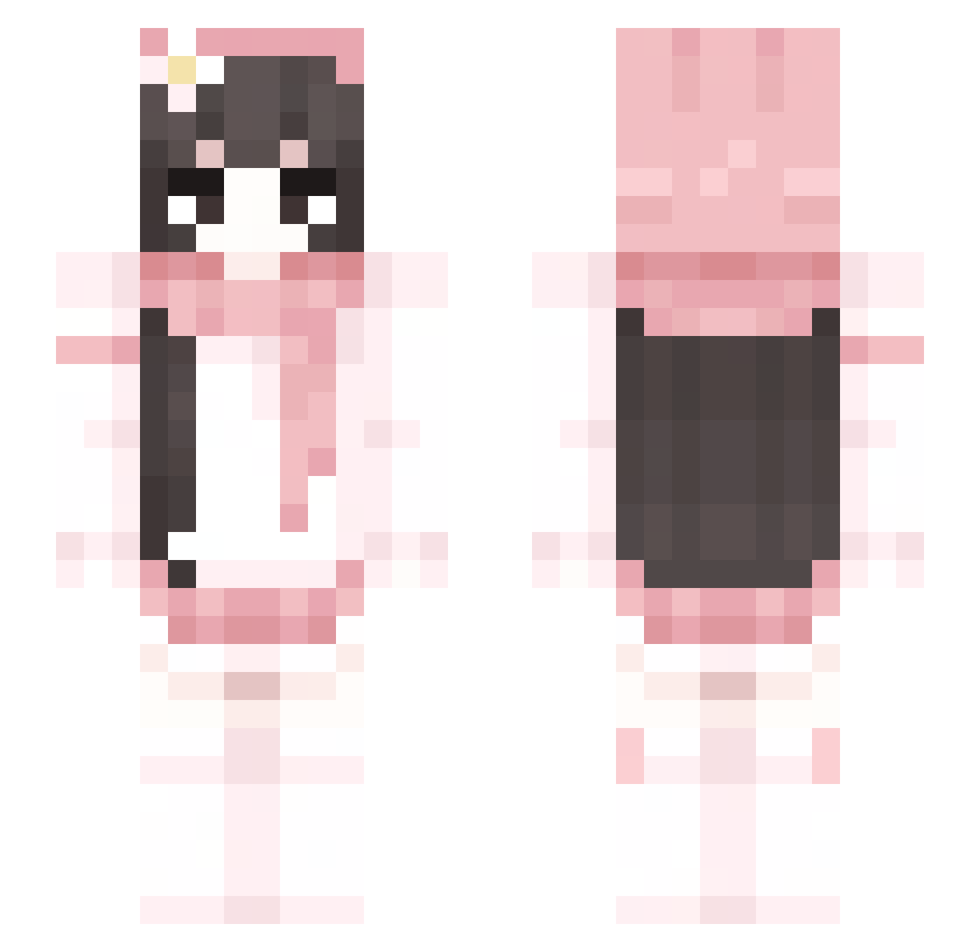 Aburrida Minecraft skin, front and back view