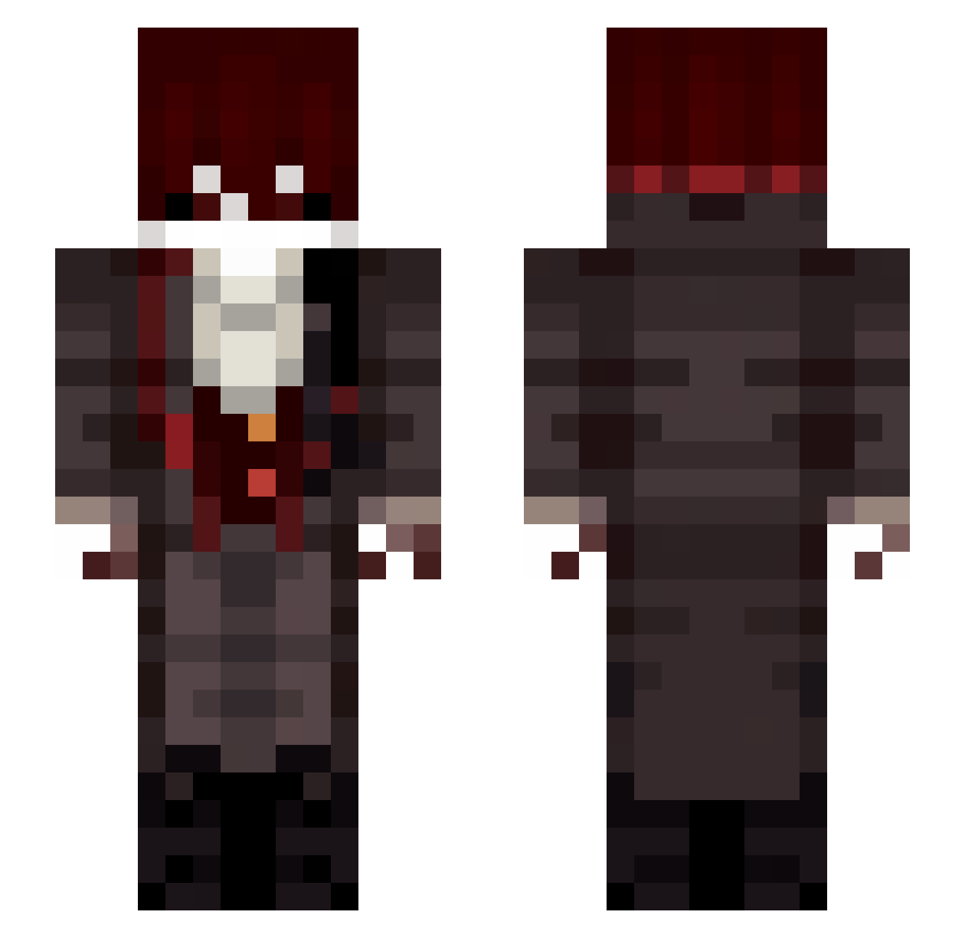 Thaigokkj Minecraft skin, front and back view