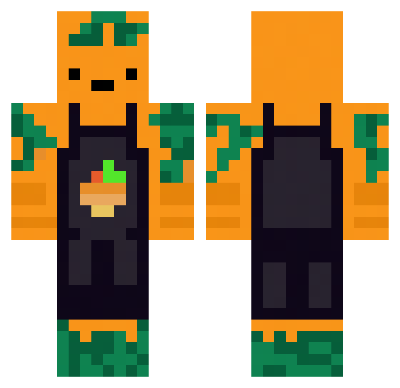awokeson Minecraft skin, front and back view