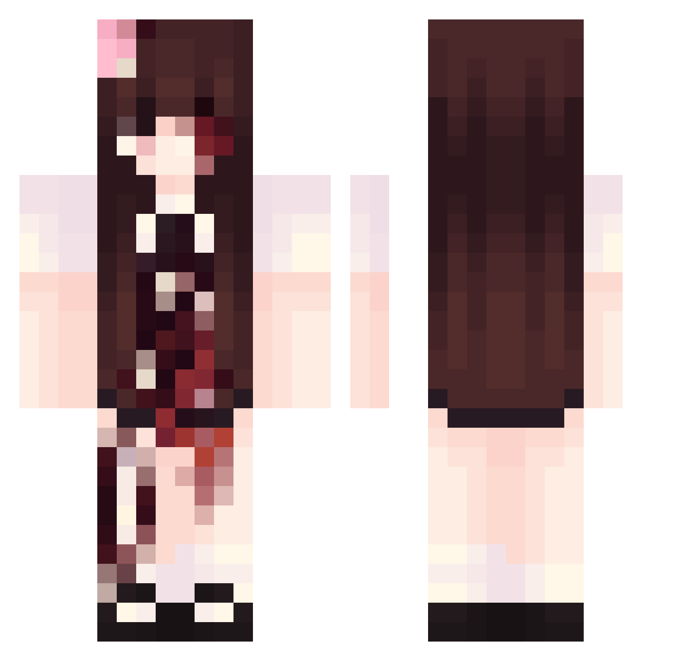 rensinsanity Minecraft skin, front and back view