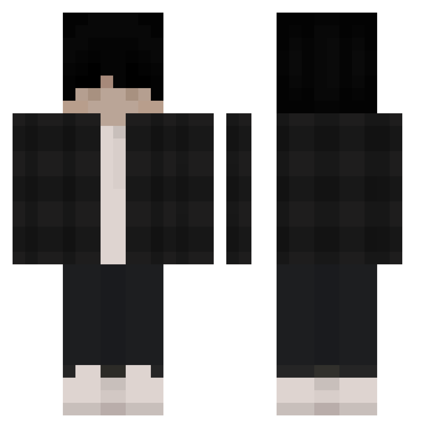 Simpson_Gu Minecraft skin, front and back view