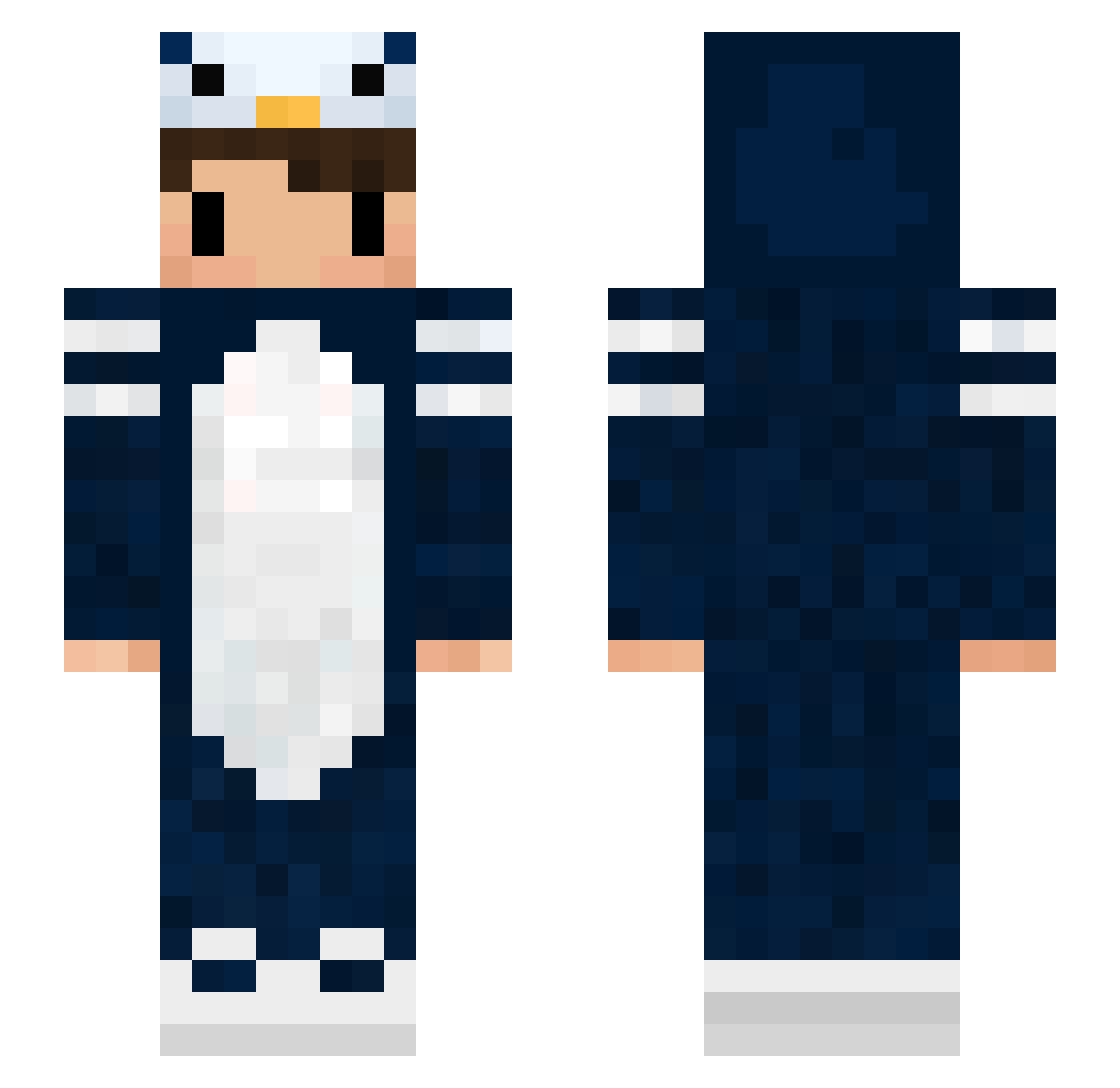TukiWDF Minecraft skin, front and back view