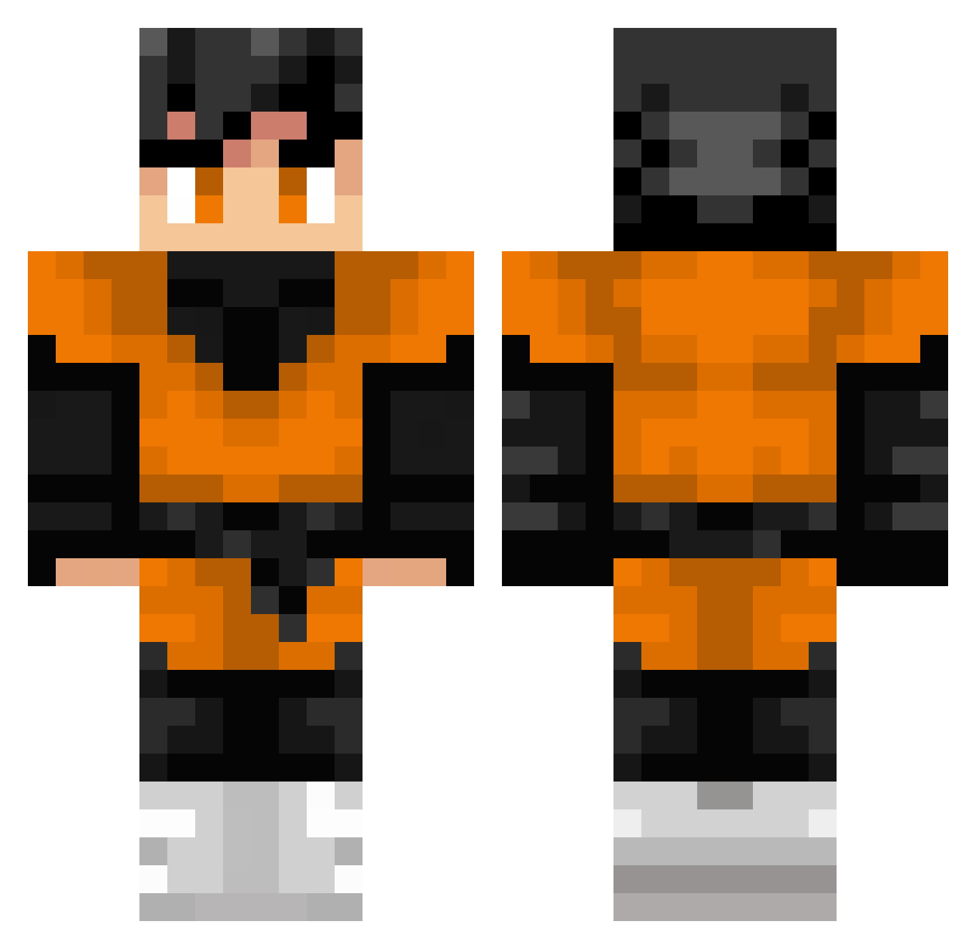 SebaRojo Minecraft skin, front and back view