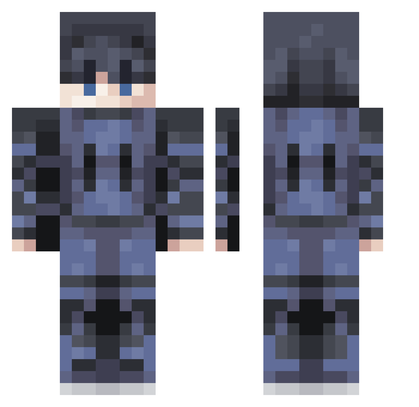 aydenbuddi Minecraft skin, front and back view