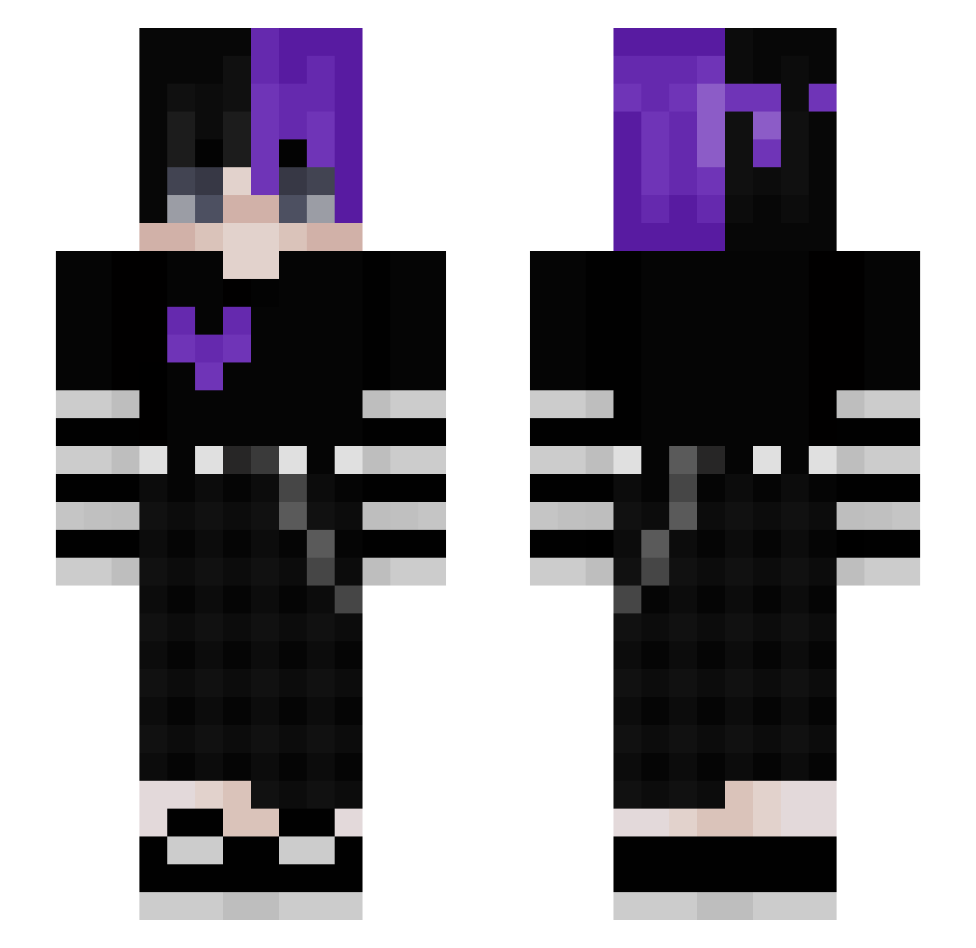 x_Lil_Senpai_x Minecraft skin, front and back view