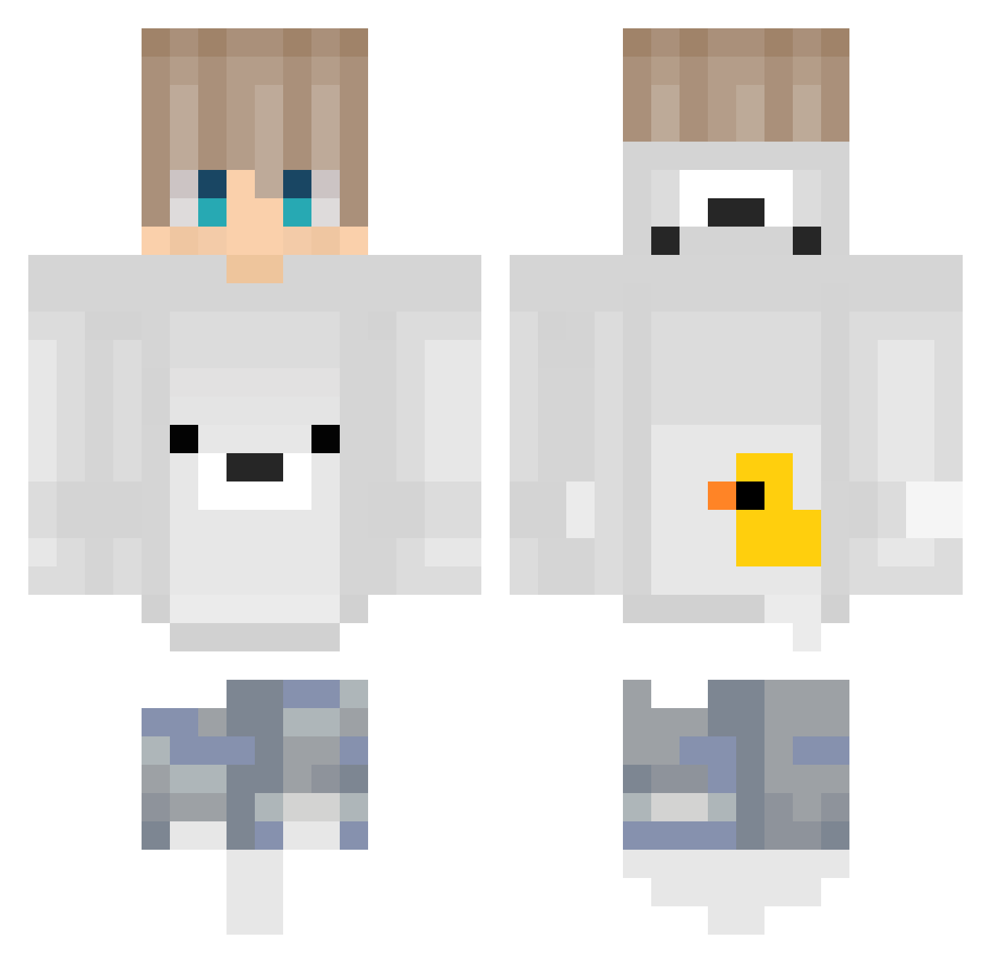 Tuyo_oji Minecraft skin, front and back view