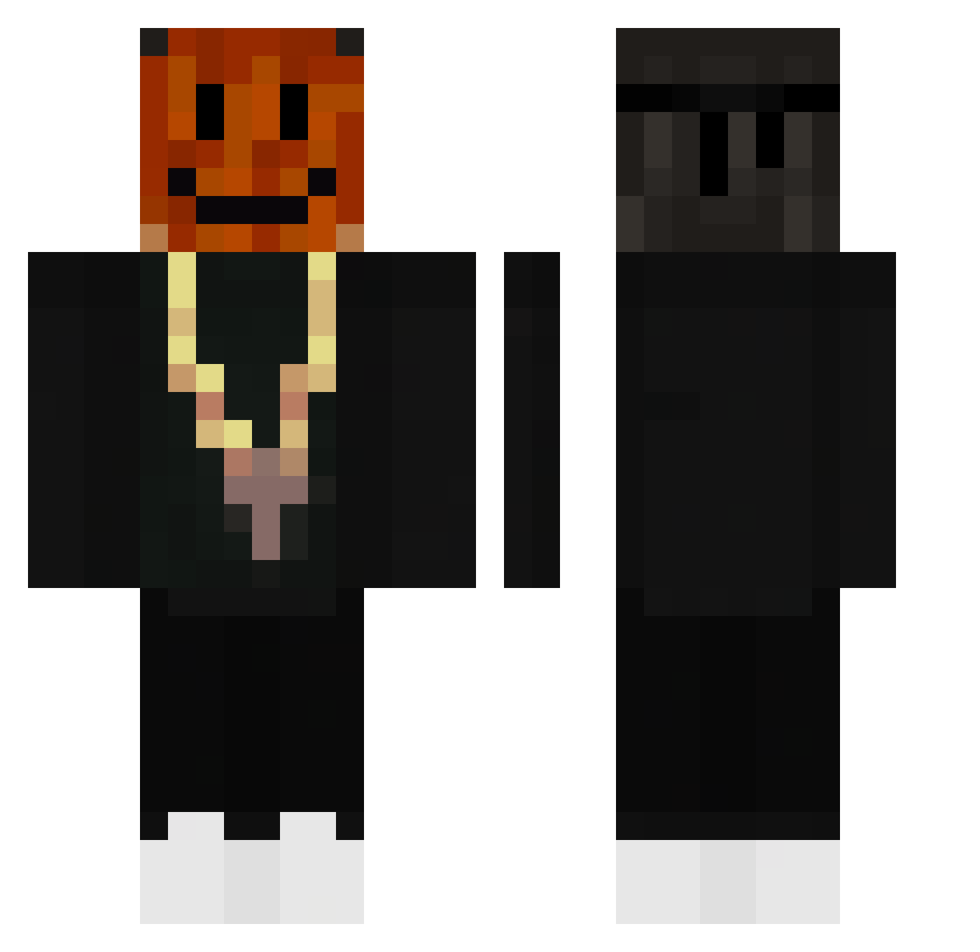 Plix_x Minecraft skin, front and back view