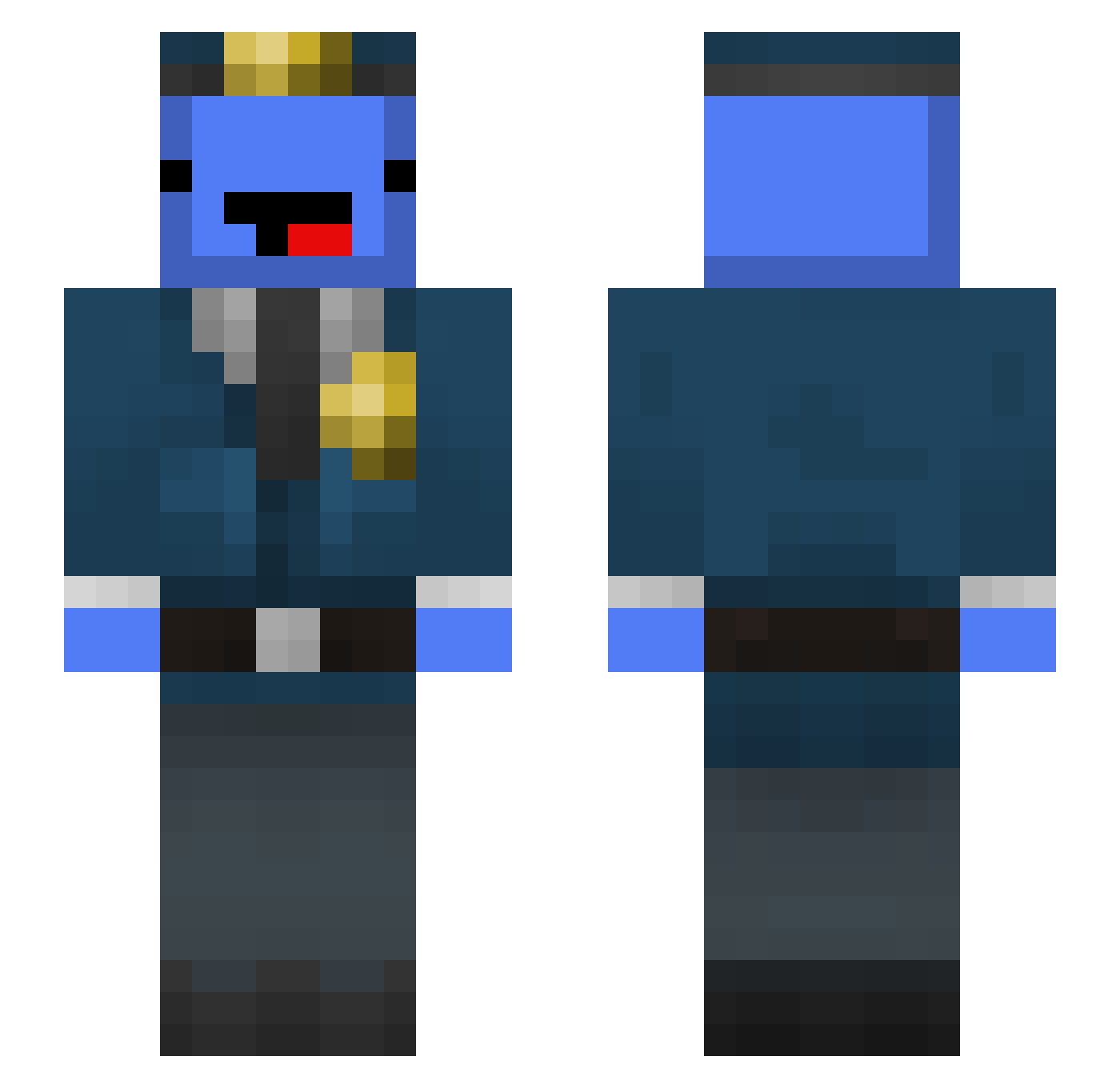 Cziczar Minecraft skin, front and back view