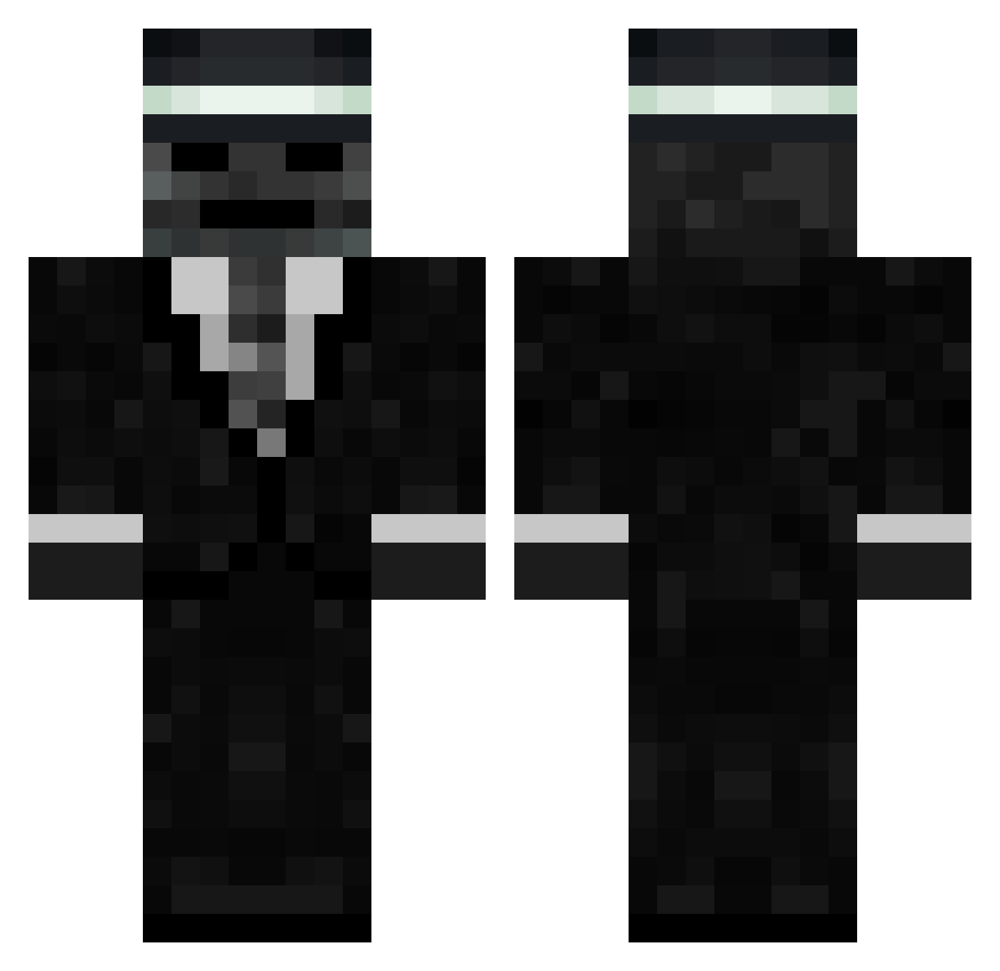 Minemand Minecraft skin, front and back view