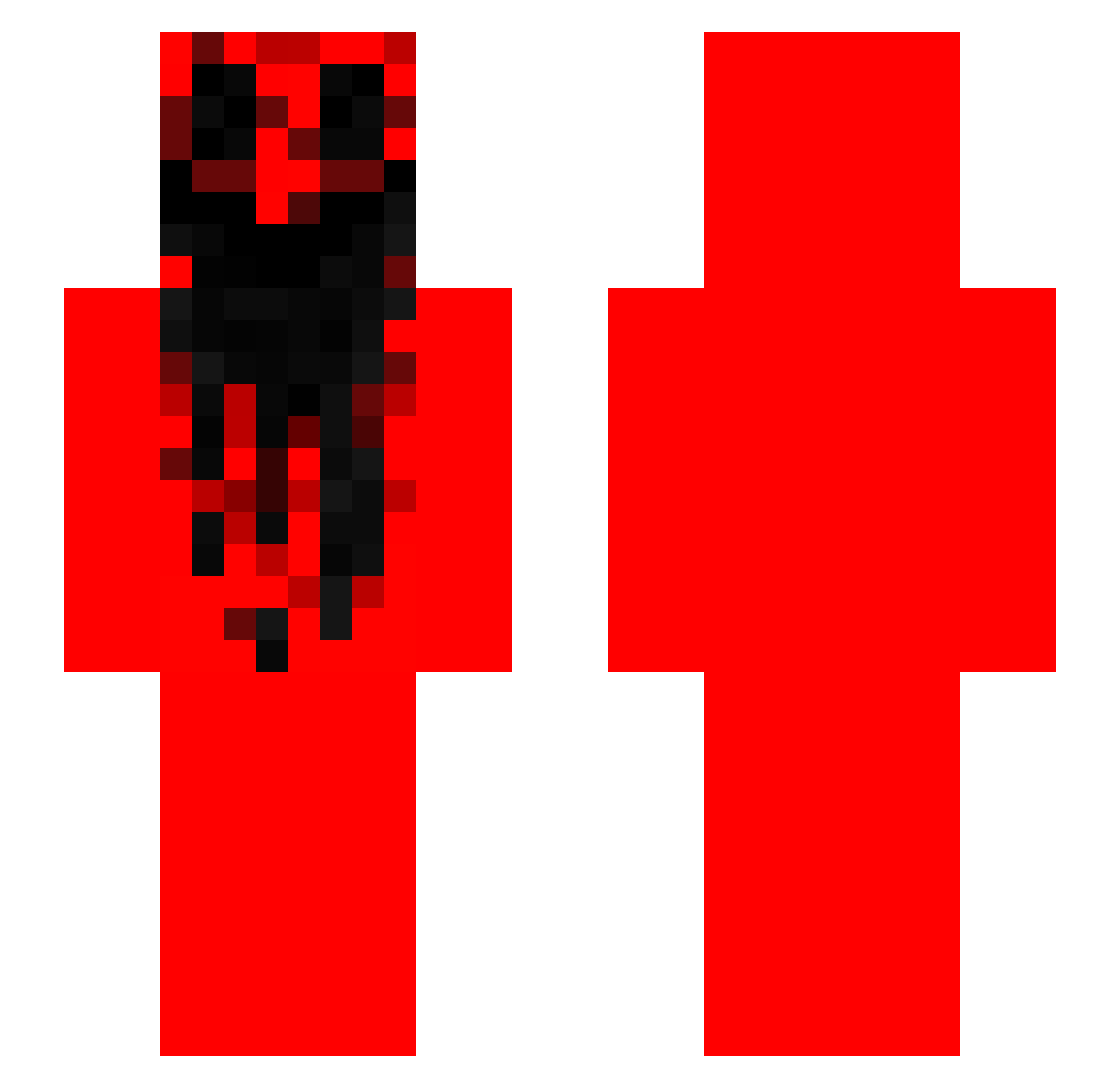 RewopYT Minecraft skin, front and back view