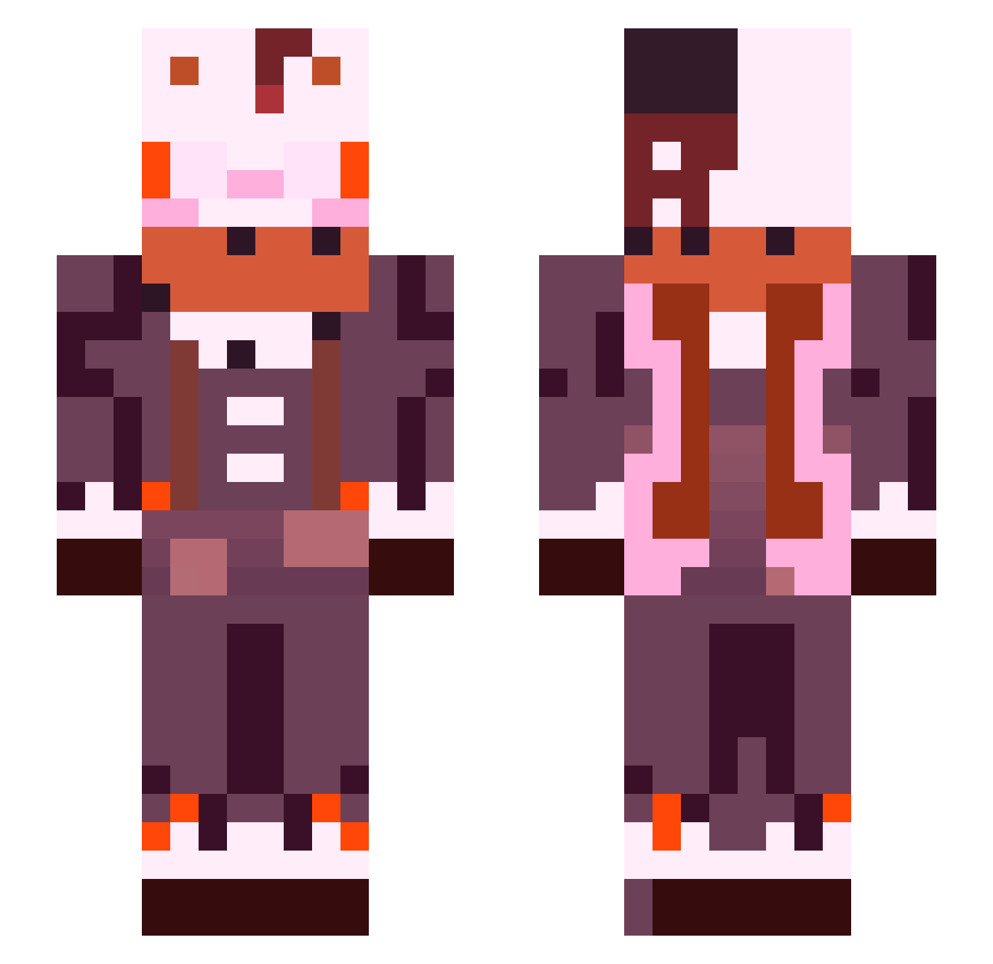 pastrykit Minecraft skin, front and back view