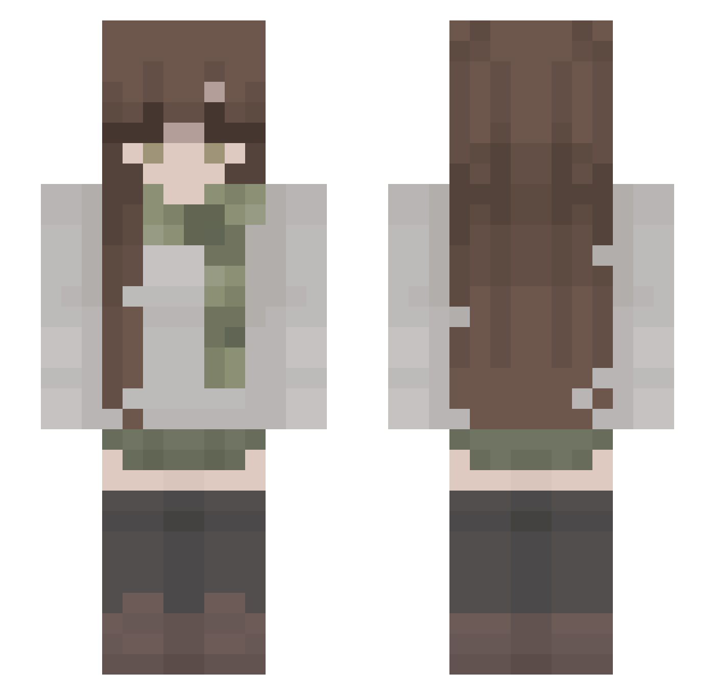 Alybally1 Minecraft skin, front and back view