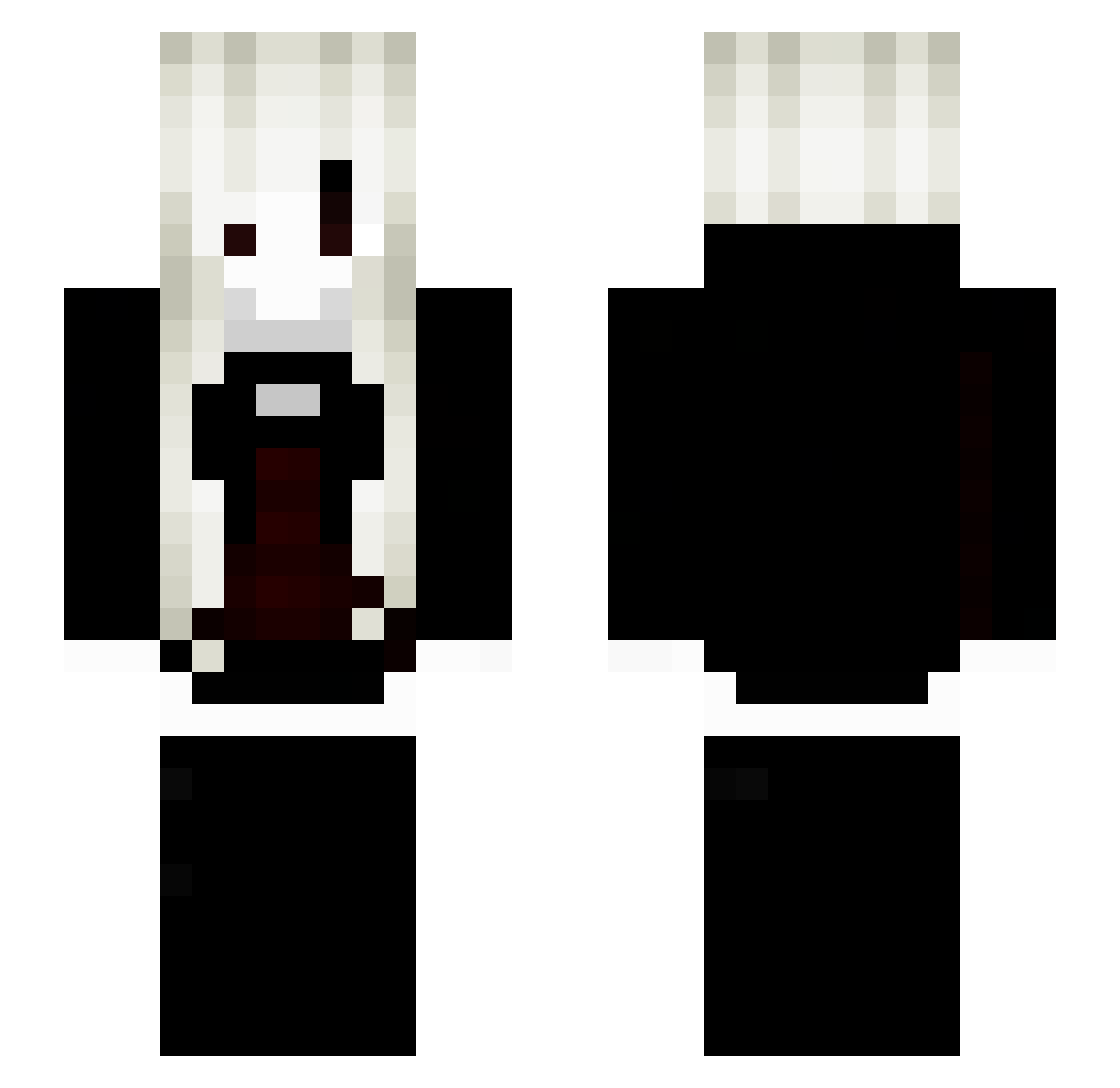 poopysprinkles Minecraft skin, front and back view