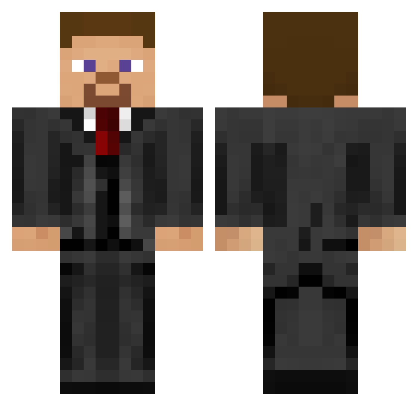 Workbenches Minecraft skin, front and back view