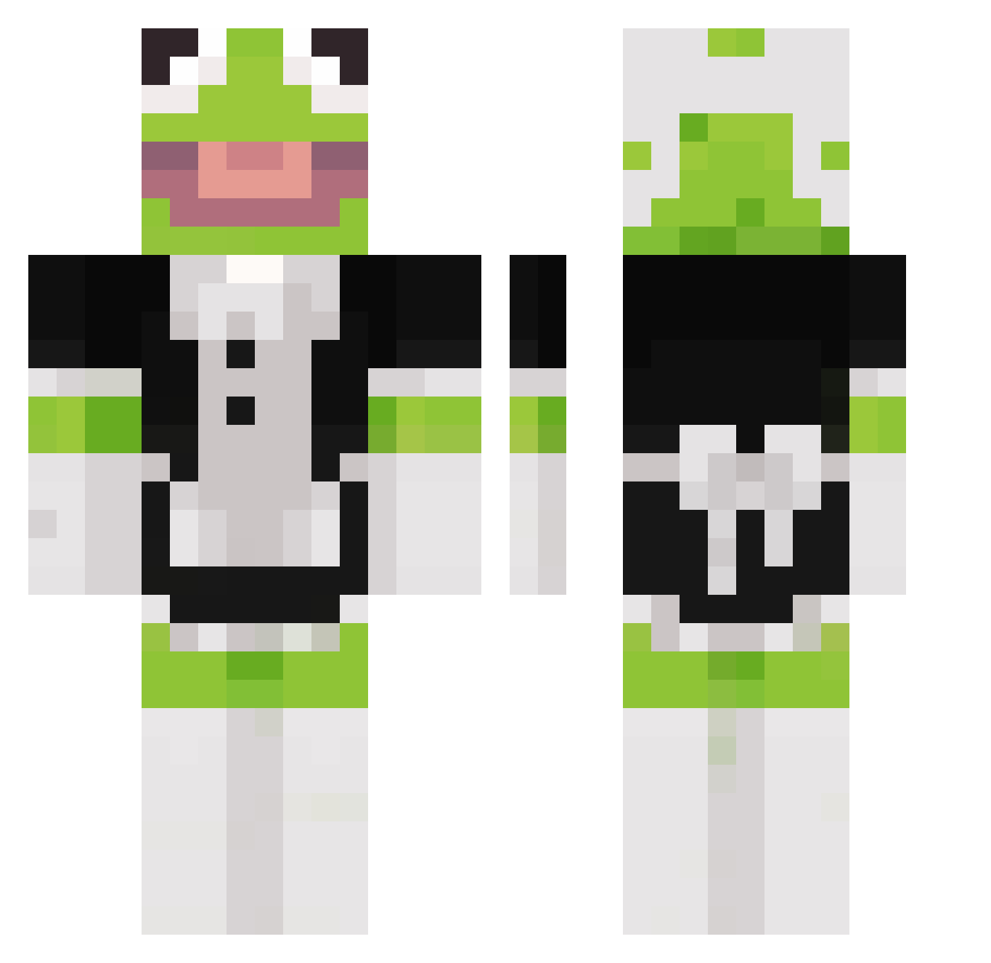 Dion Minecraft skin, front and back view