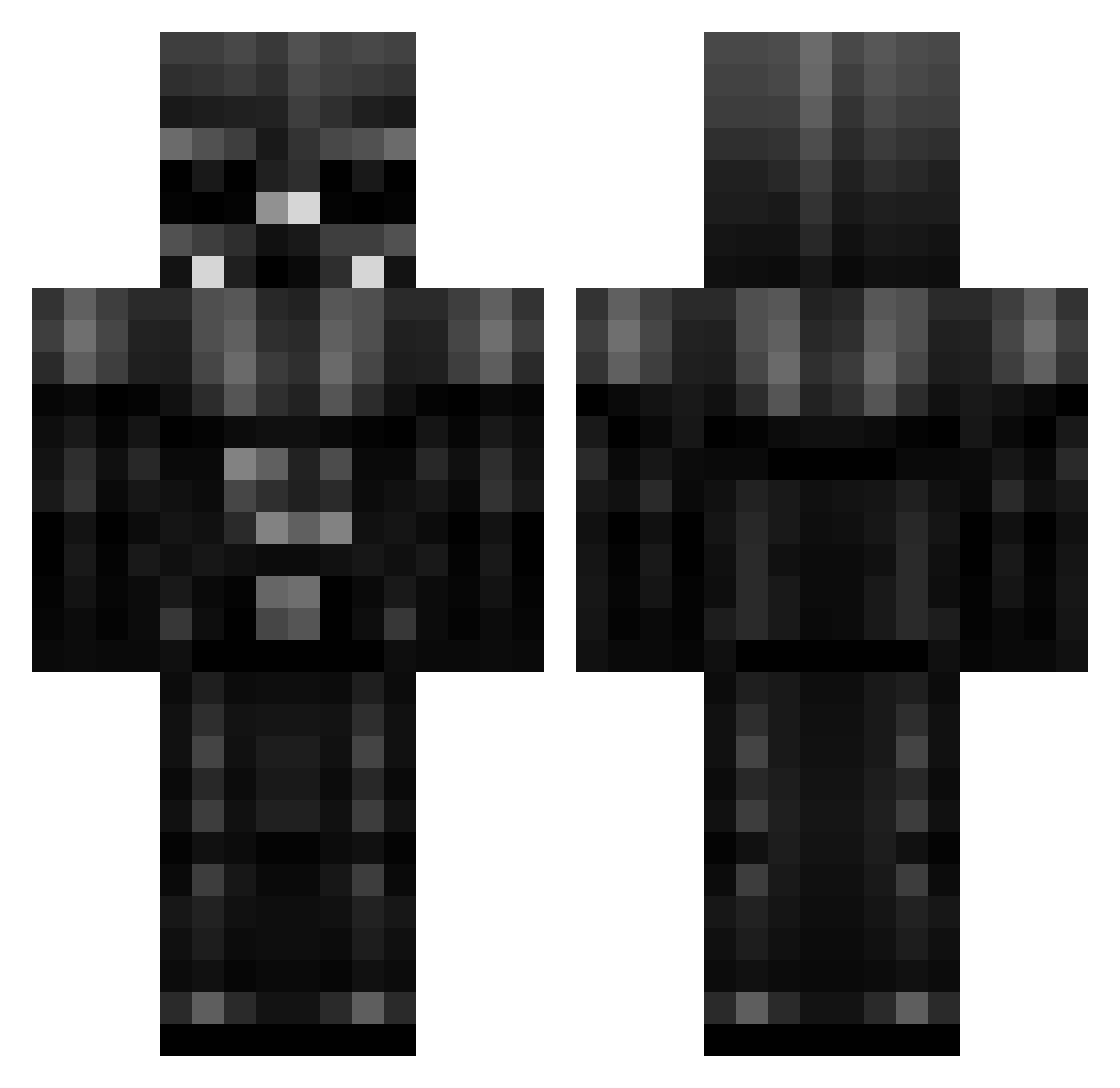 icut69 Minecraft skin, front and back view