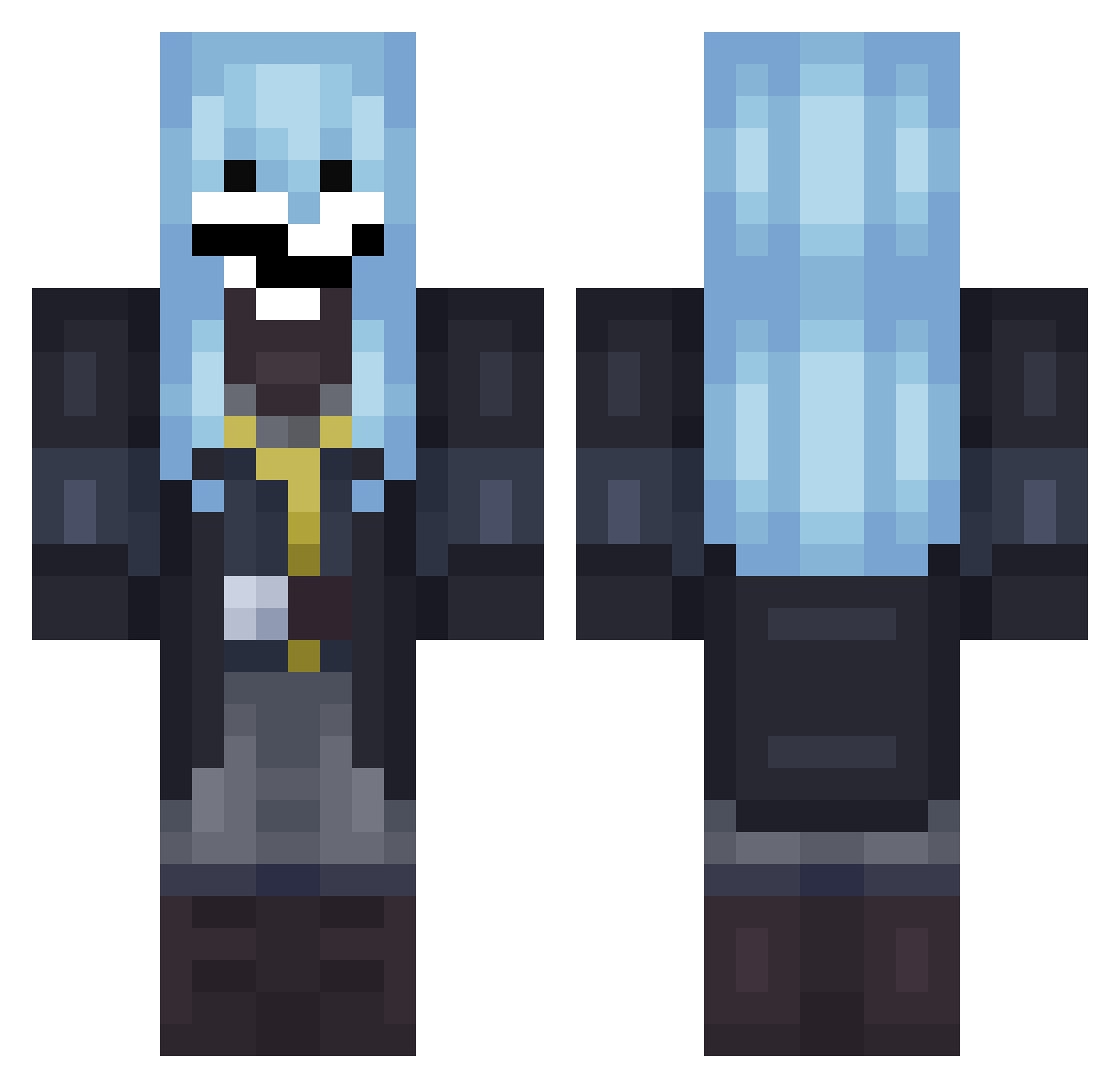 SMR_Super Minecraft skin, front and back view
