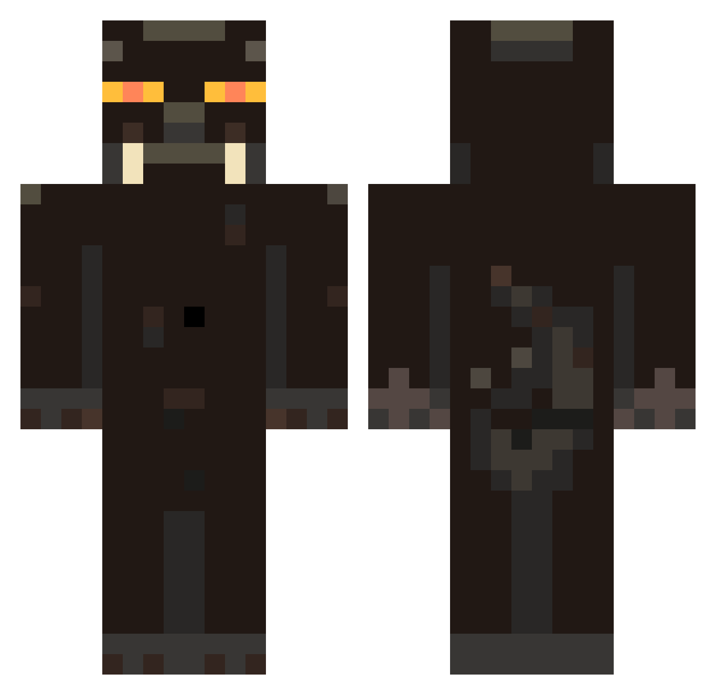 FaoladhM Minecraft skin, front and back view