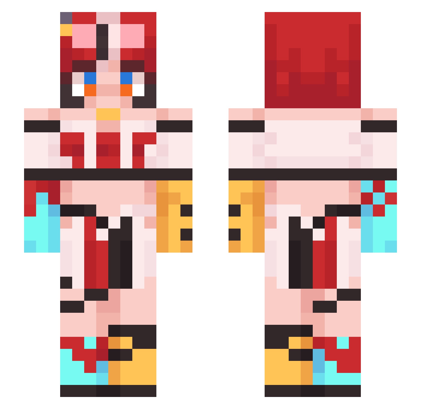 oatmilk02 Minecraft skin, front and back view
