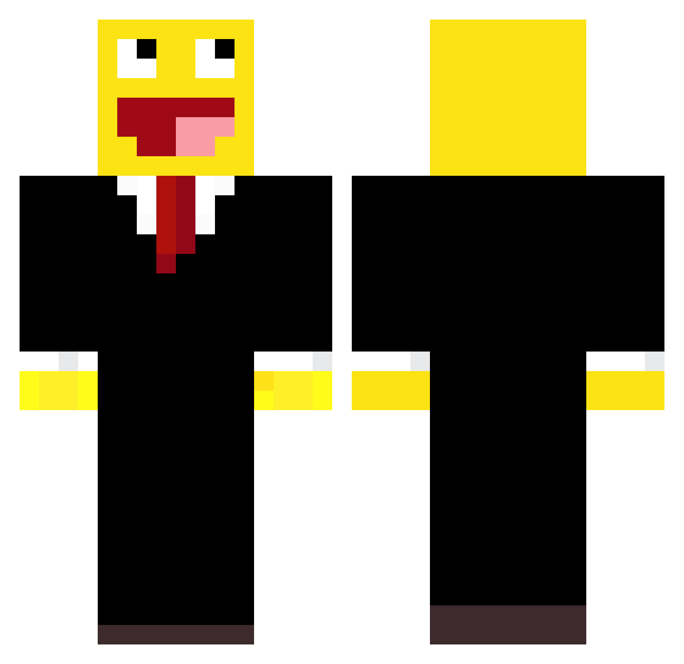 7juice Minecraft skin, front and back view
