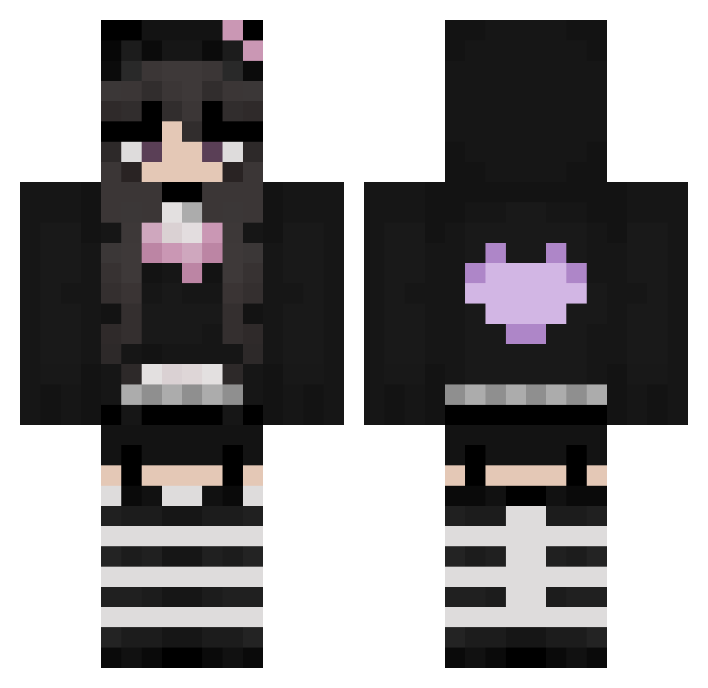 ruth_notfound Minecraft skin, front and back view