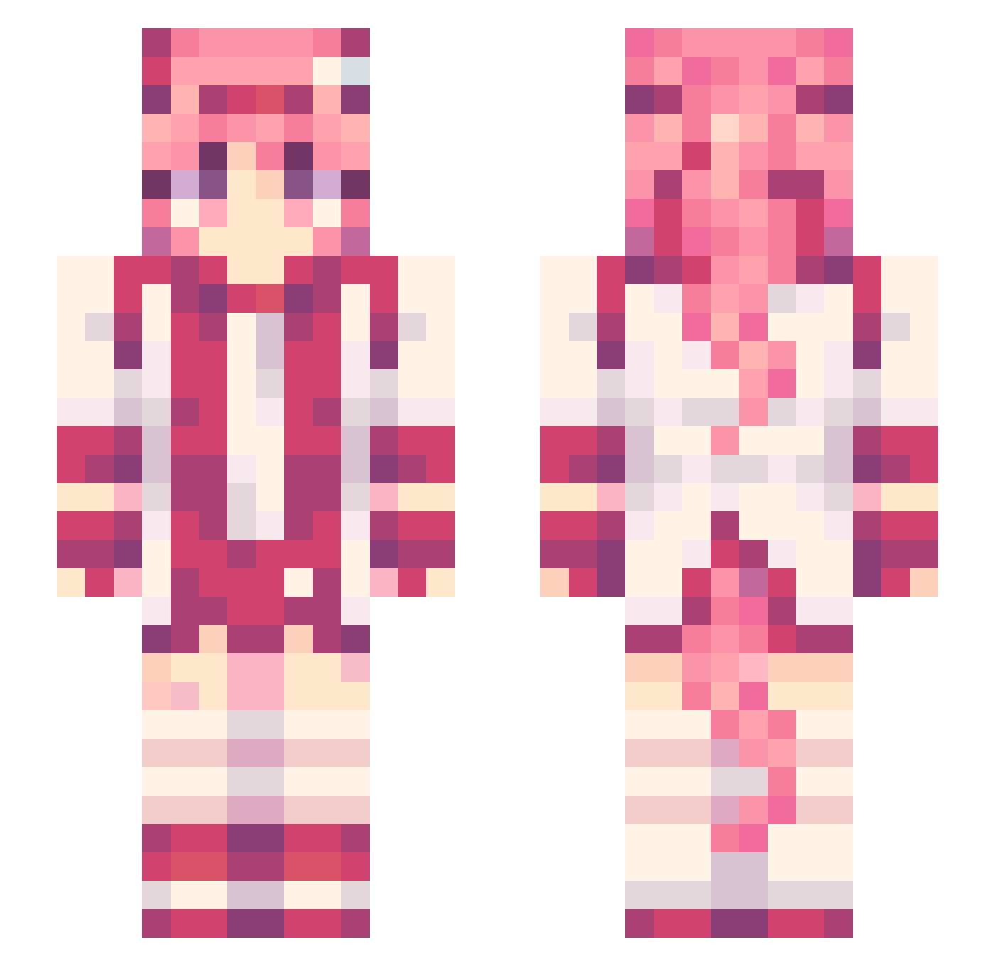 DensestNeptune Minecraft skin, front and back view