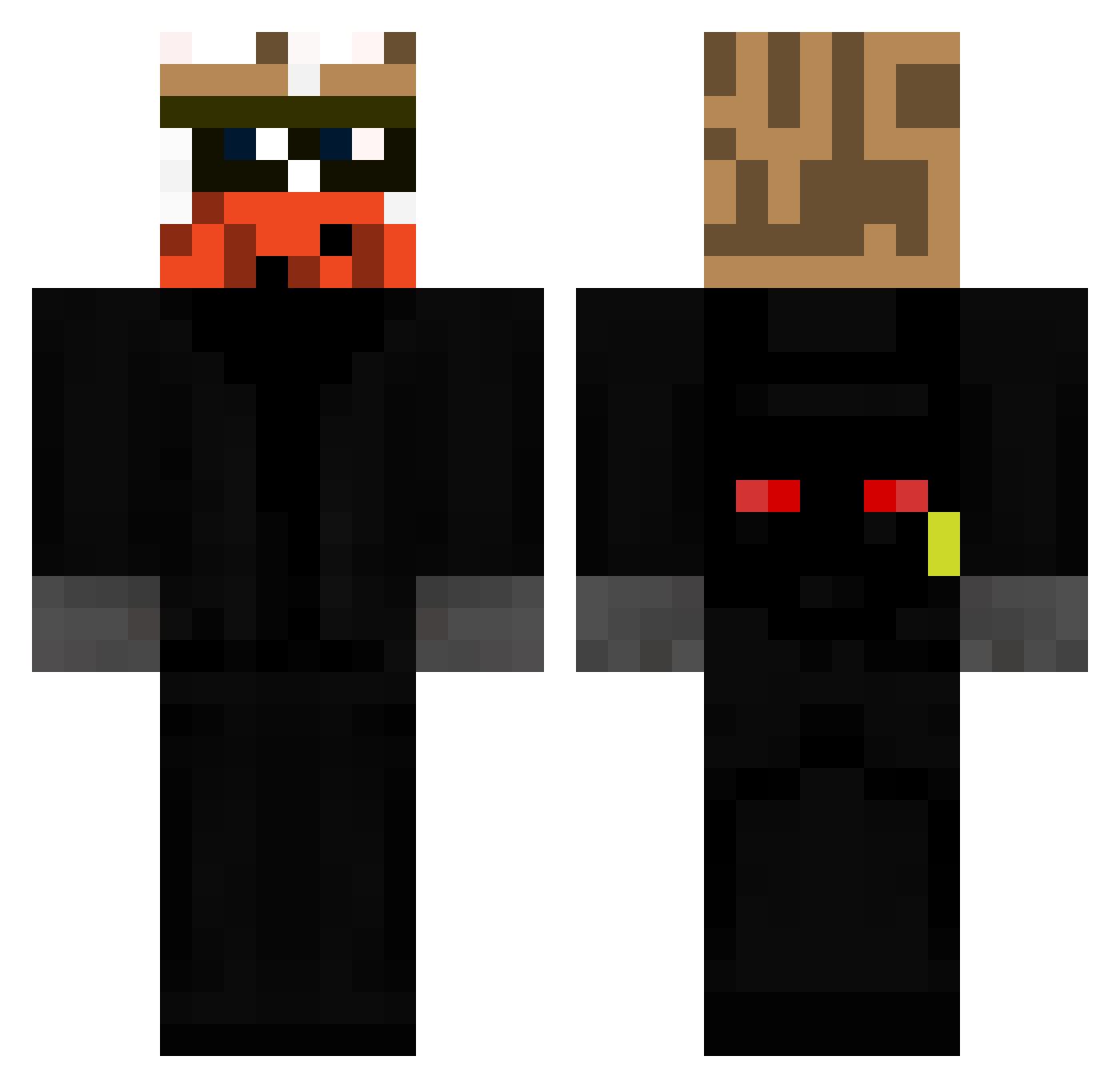 KiloDyne Minecraft skin, front and back view