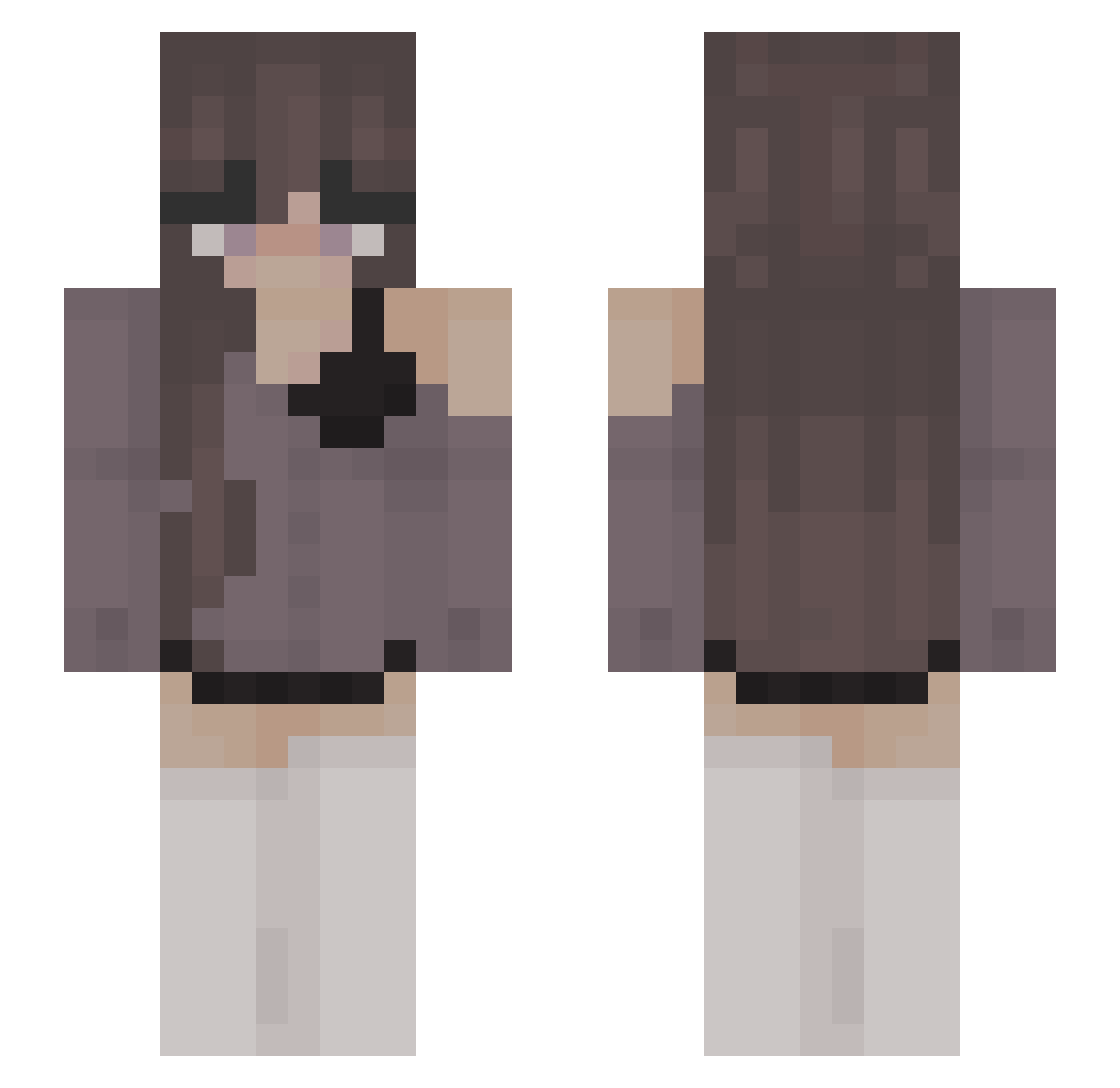 ronimamI Minecraft skin, front and back view
