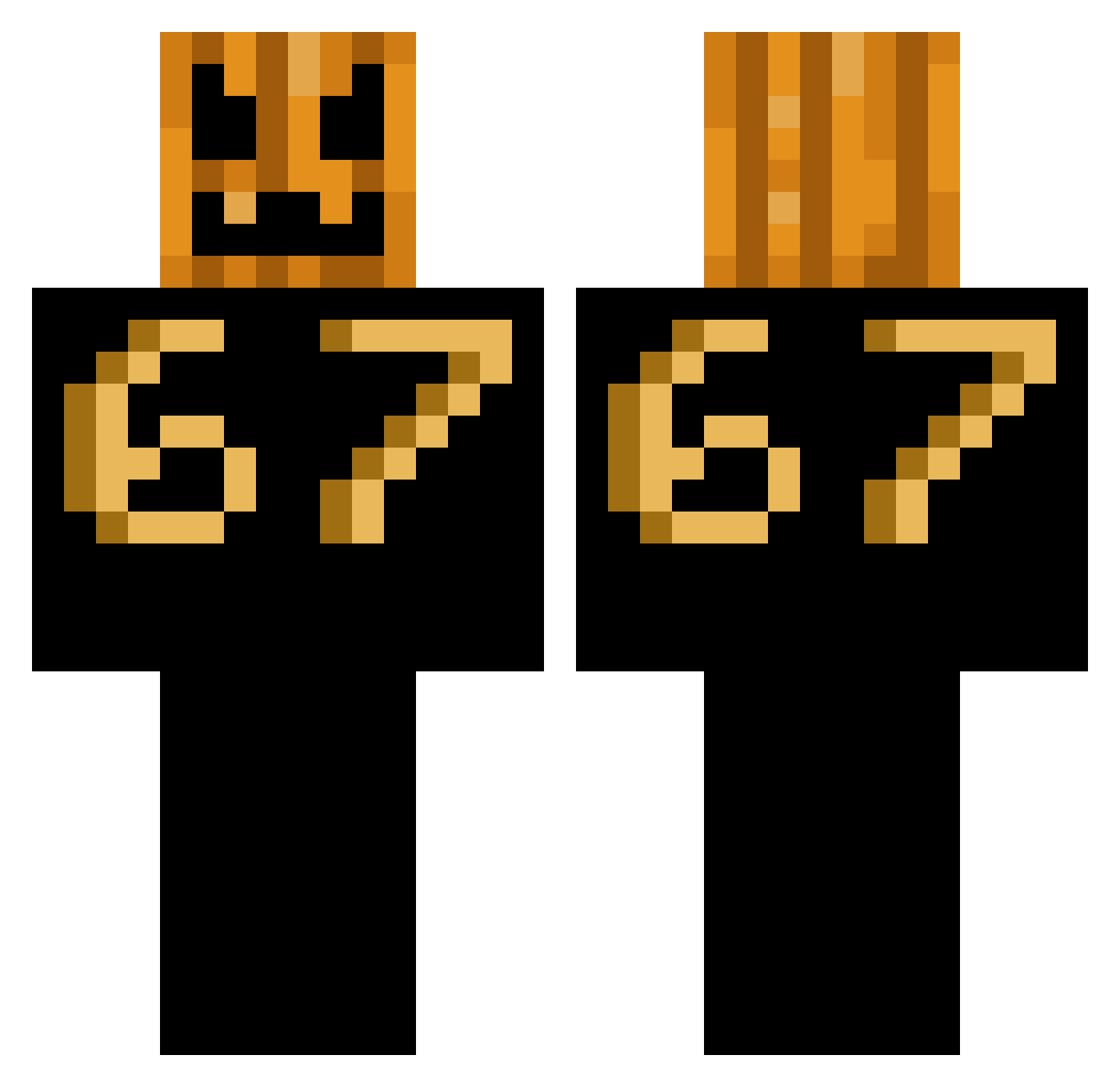 namin1101 Minecraft skin, front and back view