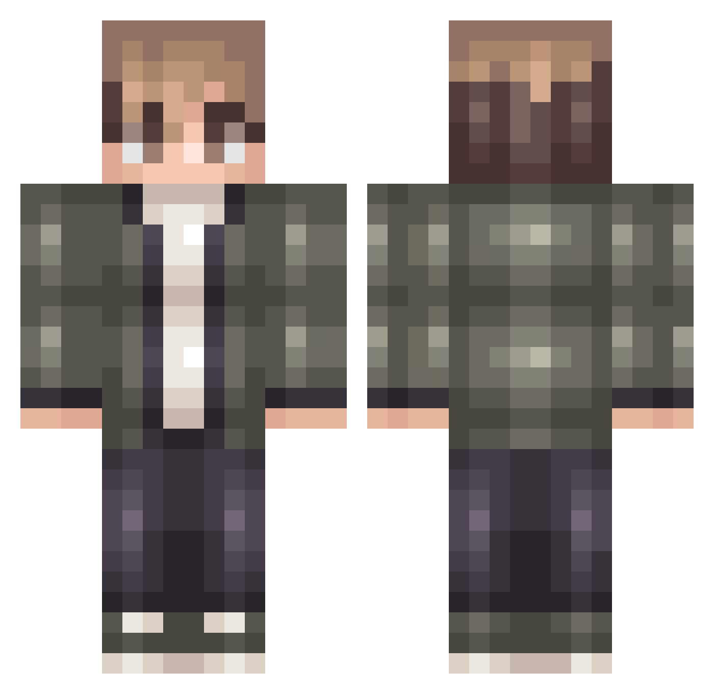 Aeolianari Minecraft skin, front and back view
