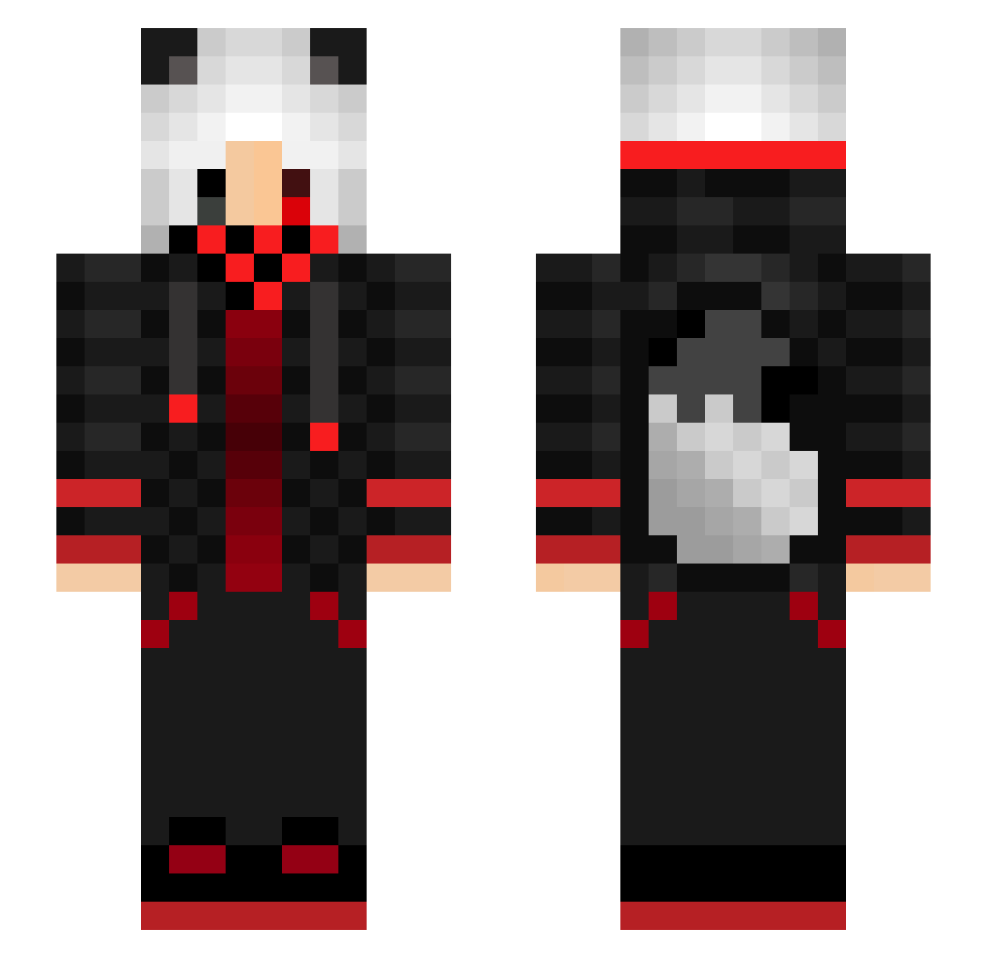 uRage1911 Minecraft skin, front and back view