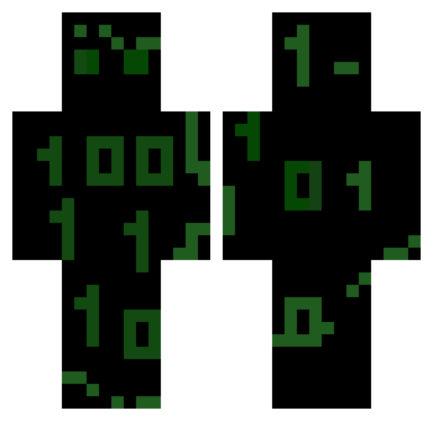SadamD Minecraft skin, front and back view