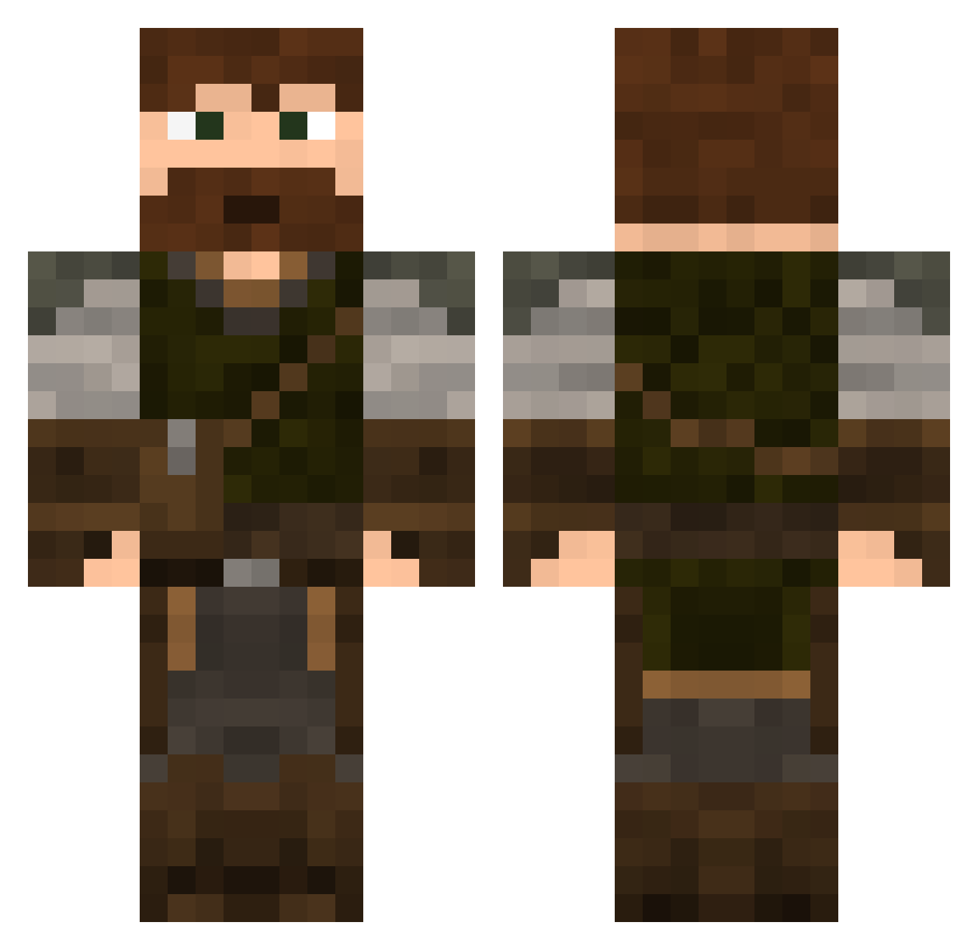VictorBo Minecraft skin, front and back view