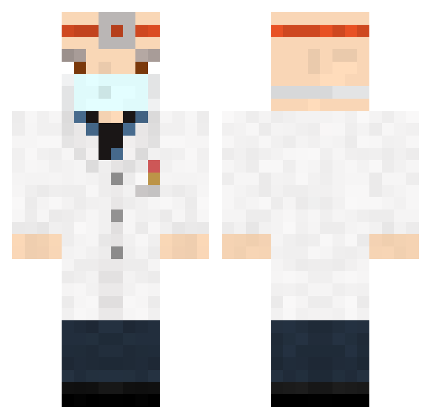 Vic_Mackey Minecraft skin, front and back view