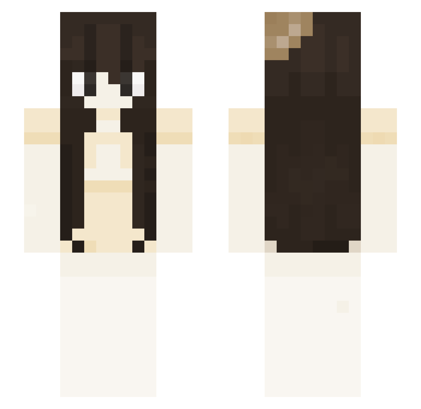 Rghvbvd Minecraft skin, front and back view
