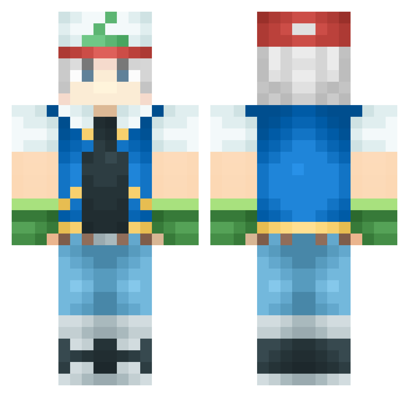 Vinnnyh Minecraft skin, front and back view