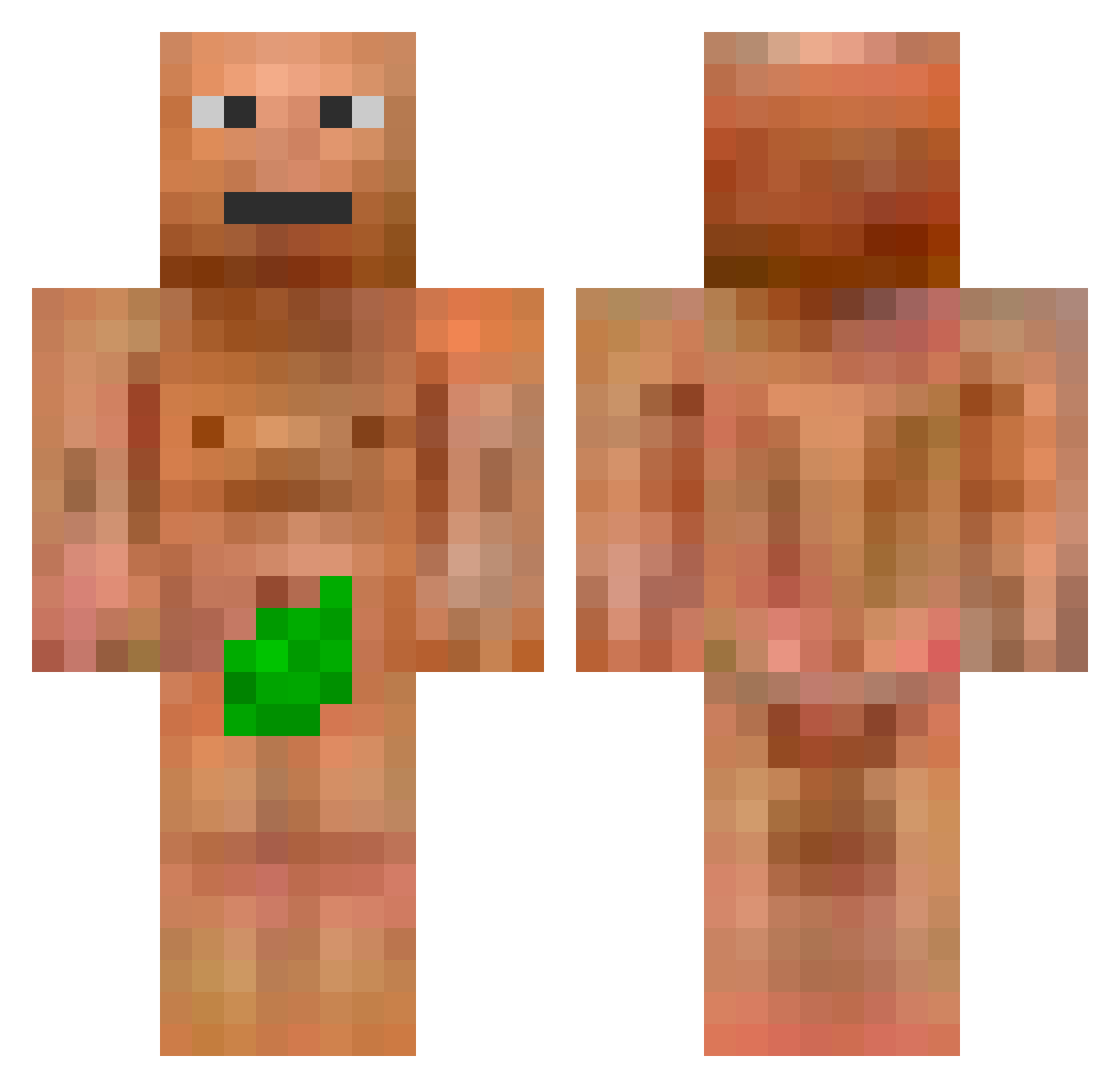 Suffrage Minecraft skin, front and back view