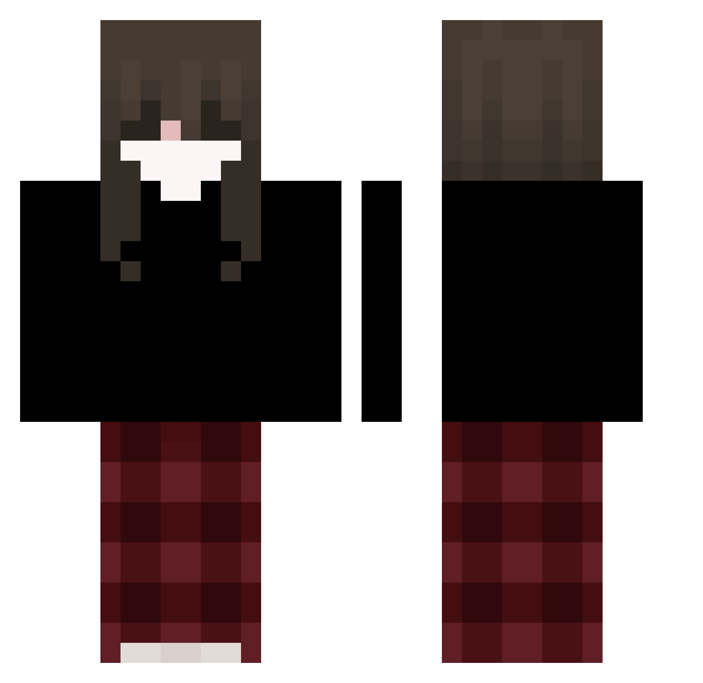 XeonMC Minecraft skin, front and back view