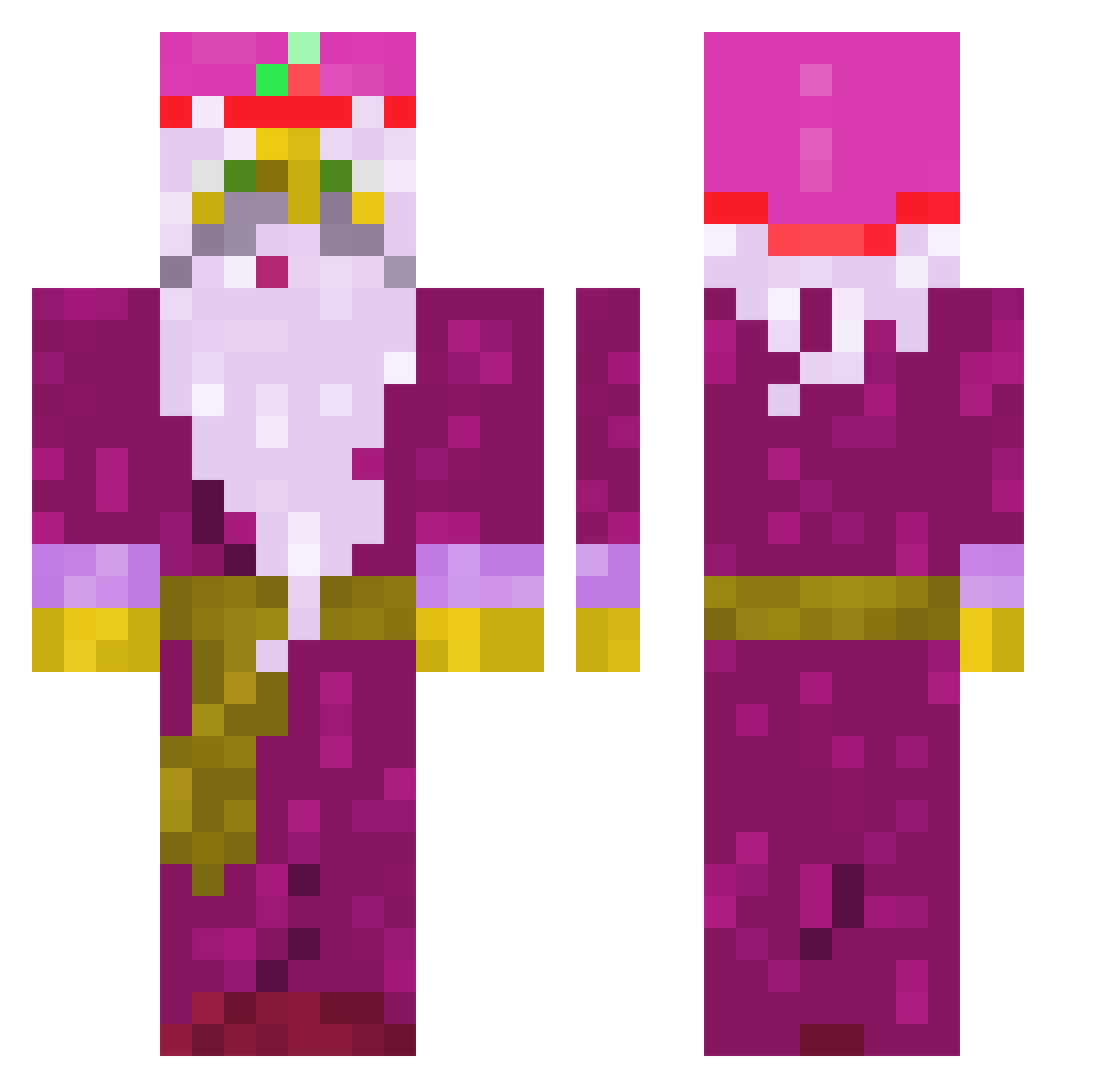 Big_Chibrax Minecraft skin, front and back view